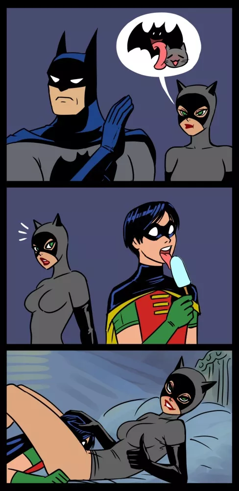 Catwoman gets from Robin what she can't get from Batman (flick) [Batman]