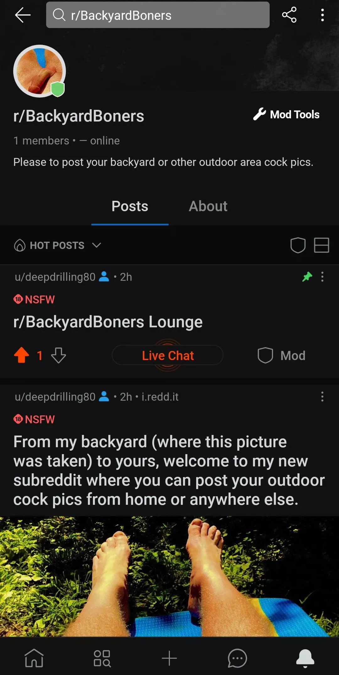 Check out my new subreddit: BackyardBoners