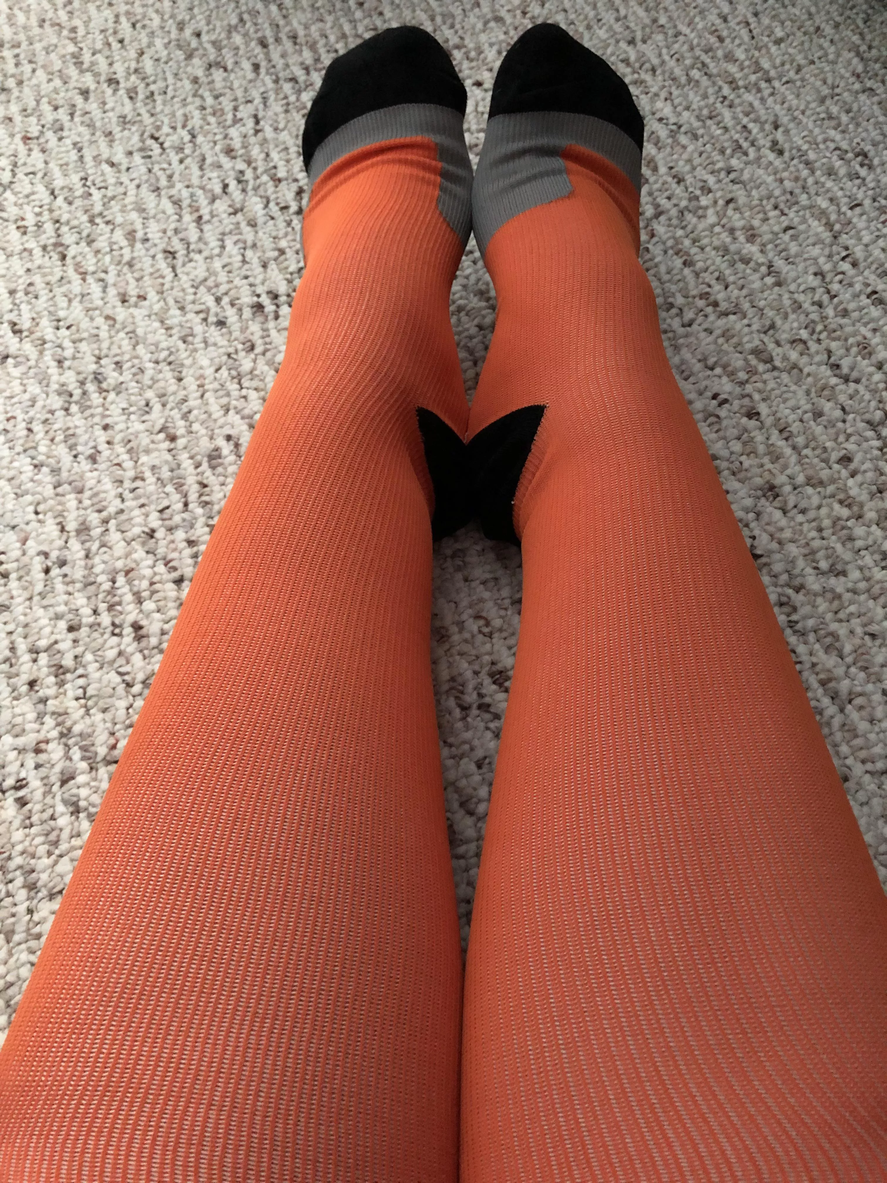 Check out my orange knee highs (F)