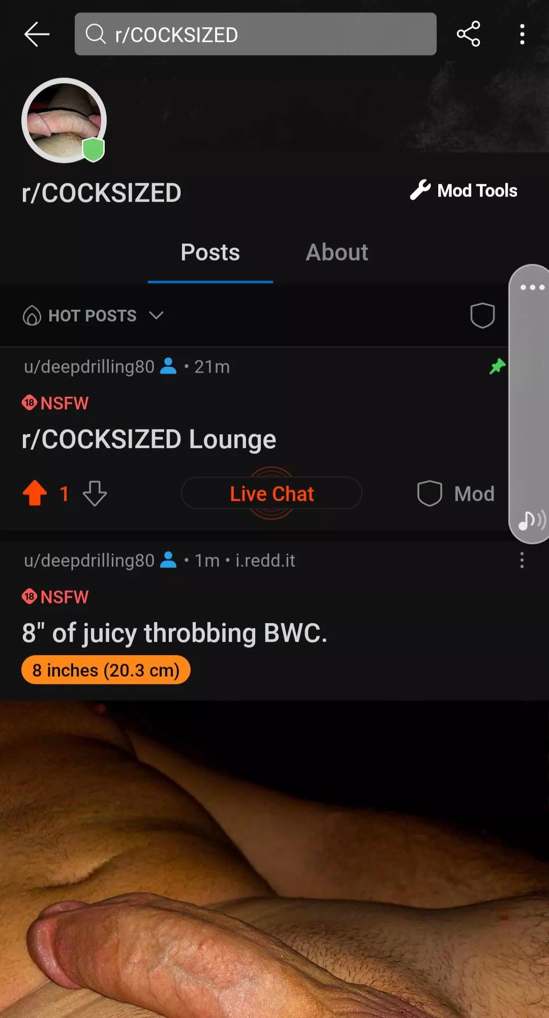 Check out the new r/COCKSIZED subreddit where you can post your cock pics and tell us your cock size.