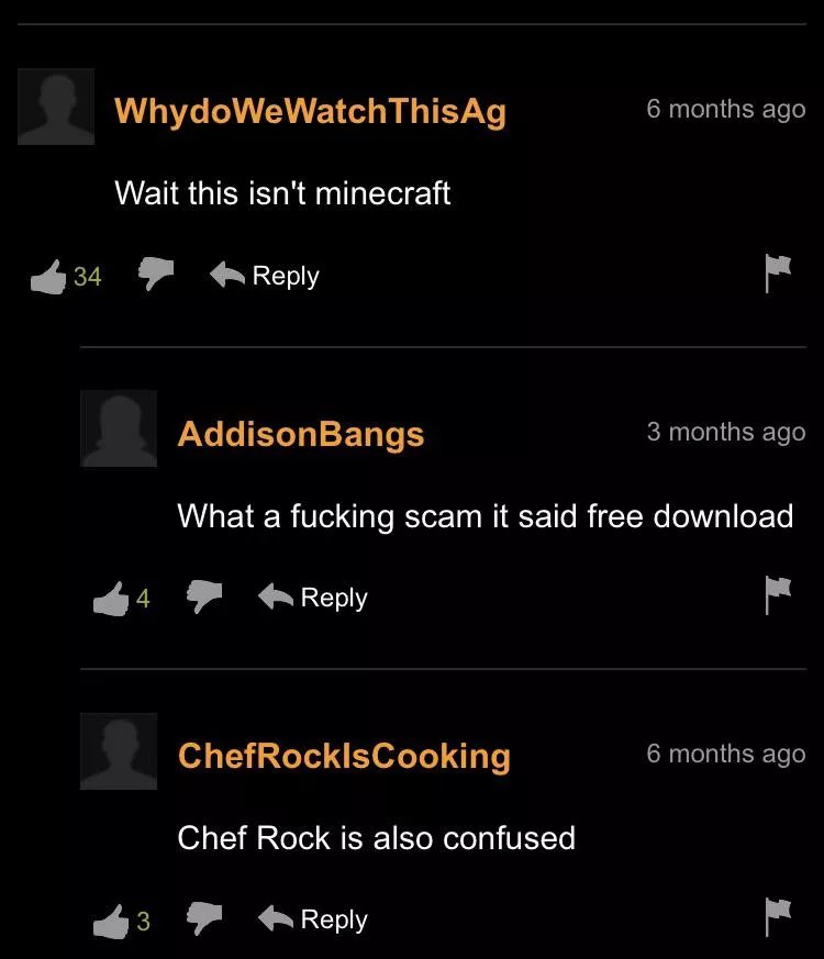 Chef rock is also confused