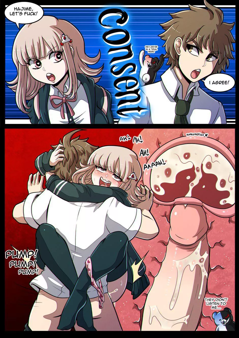 Chiaki gets filled to the brim (Kinkymation) [Danganronpa 2: Goodbye Despair]