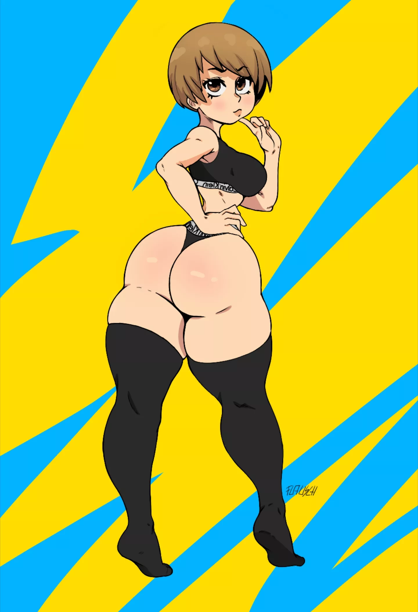 Chie chan shows the goods