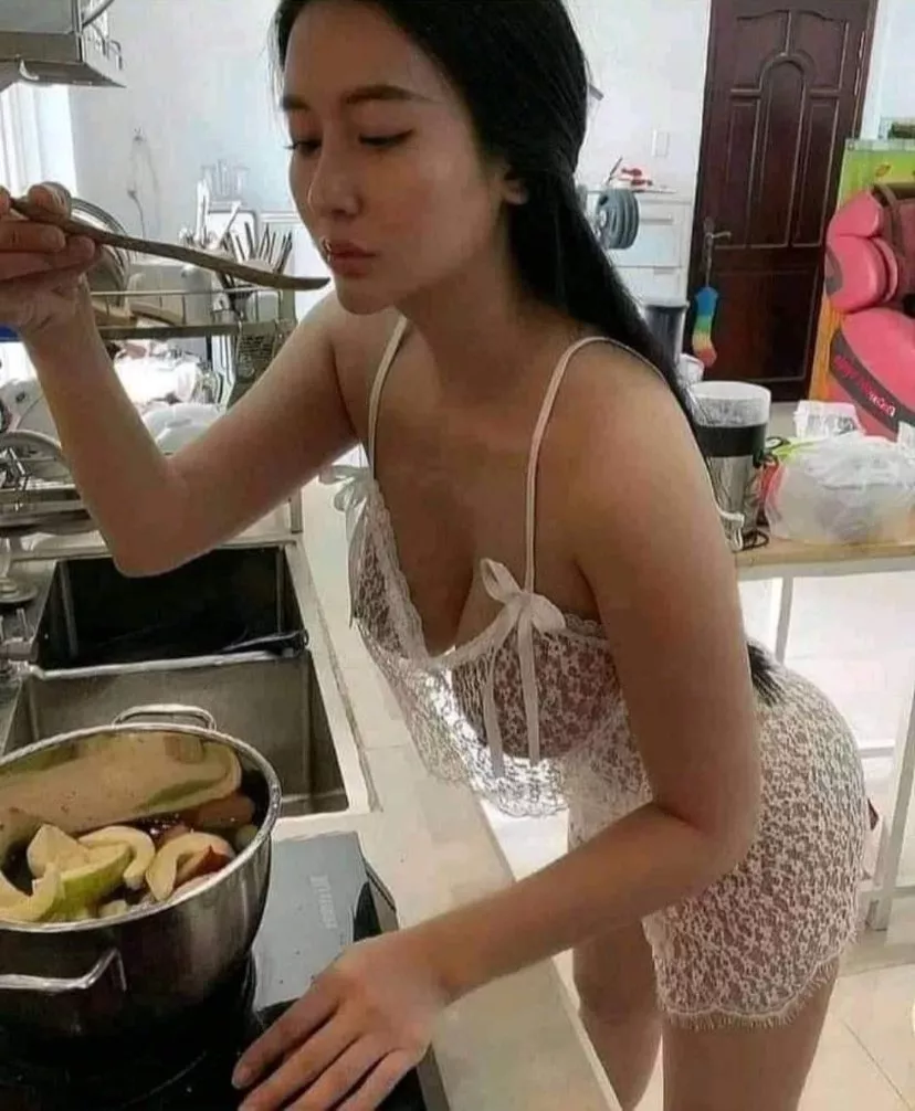 Chinese Cutie in The Kitchen