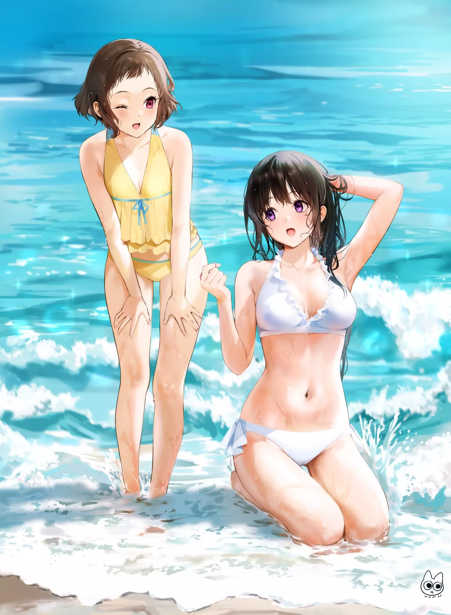 Chitanda & Mayaka in swimsuit [Hyouka]