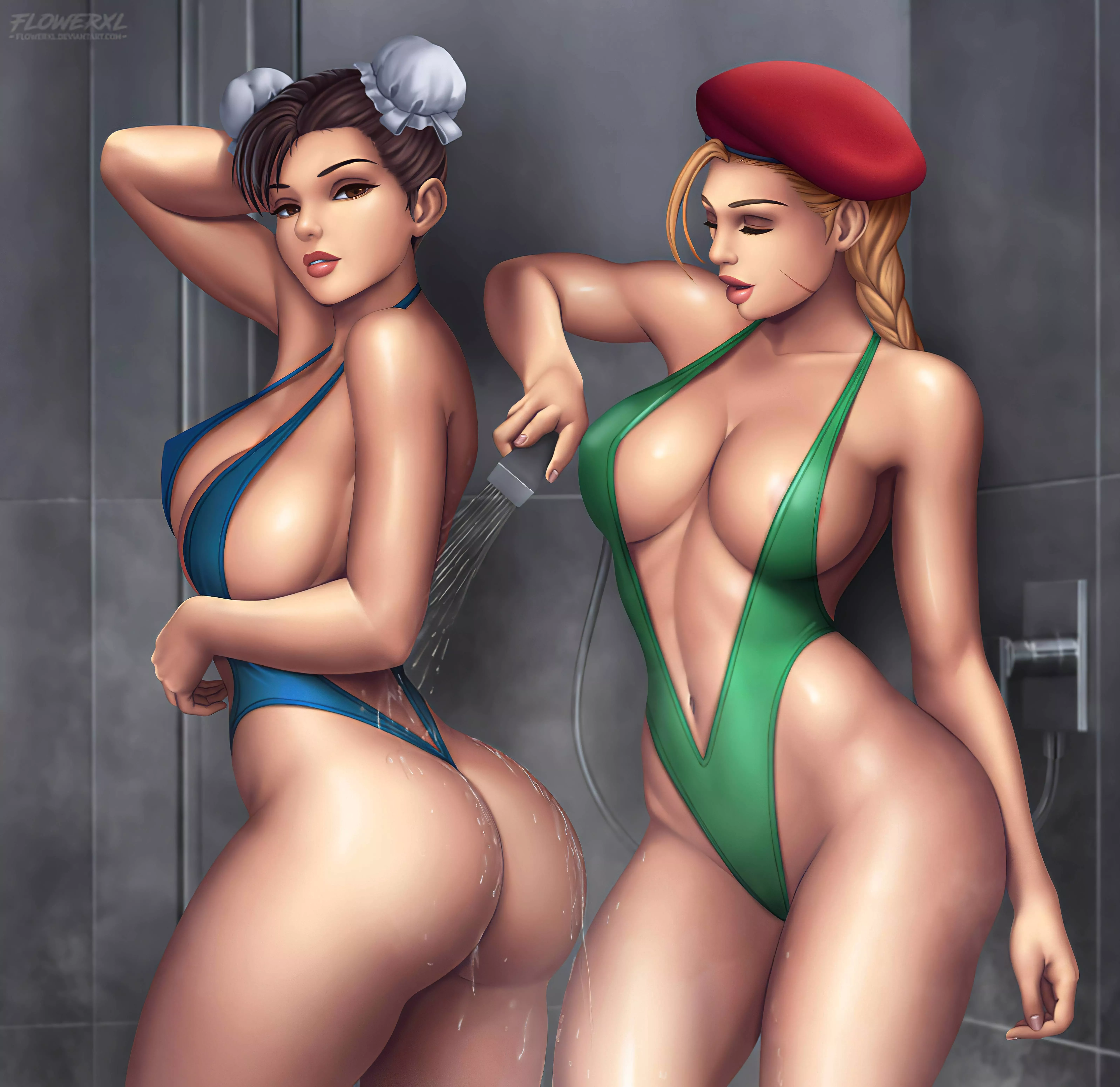 Chun-Li and Cammy - (Street Fighter) - [Flowerxl]