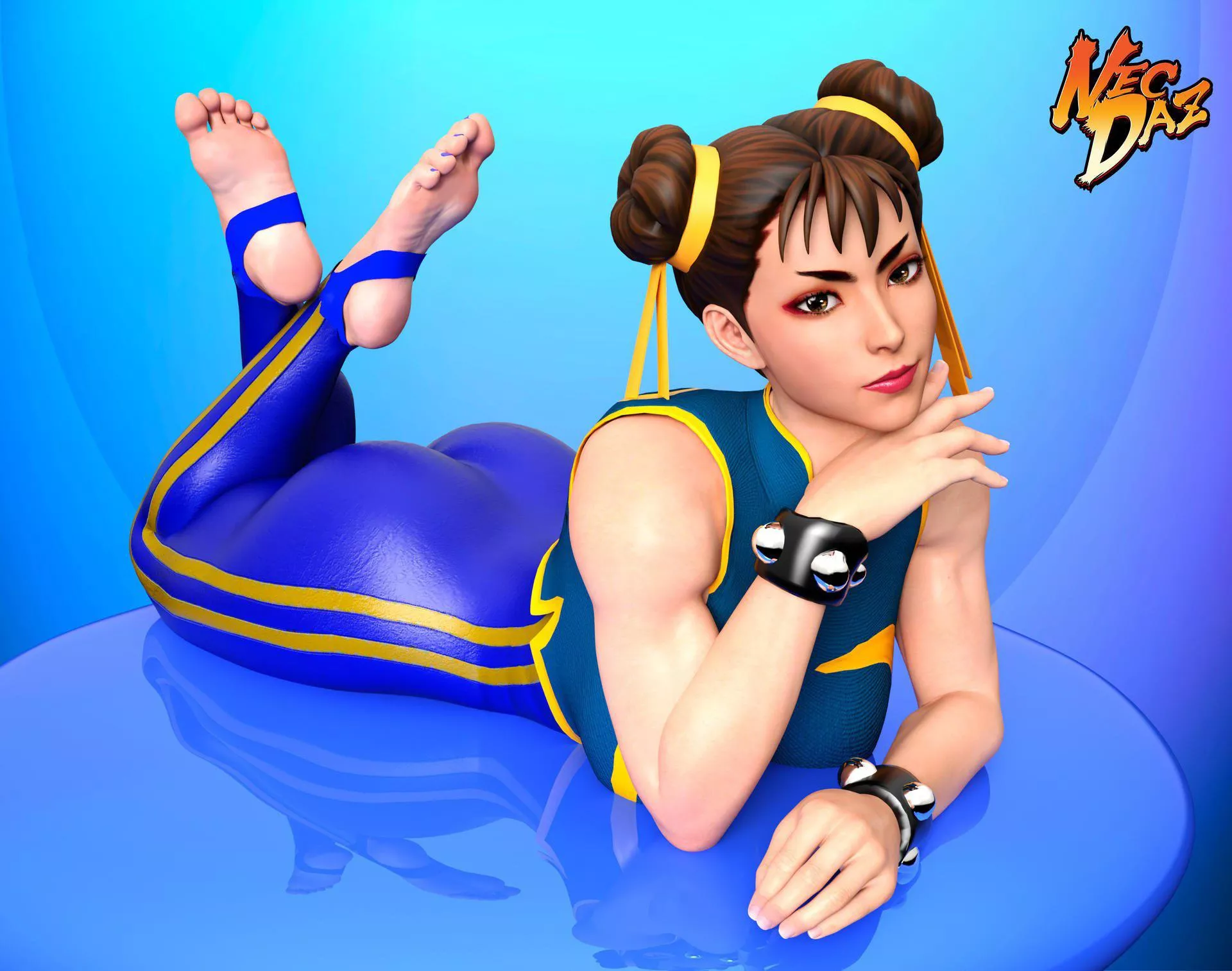 Chun-Liâ€™s booty and feet...always a killer combo! (NecDaz) [Street Fighter]