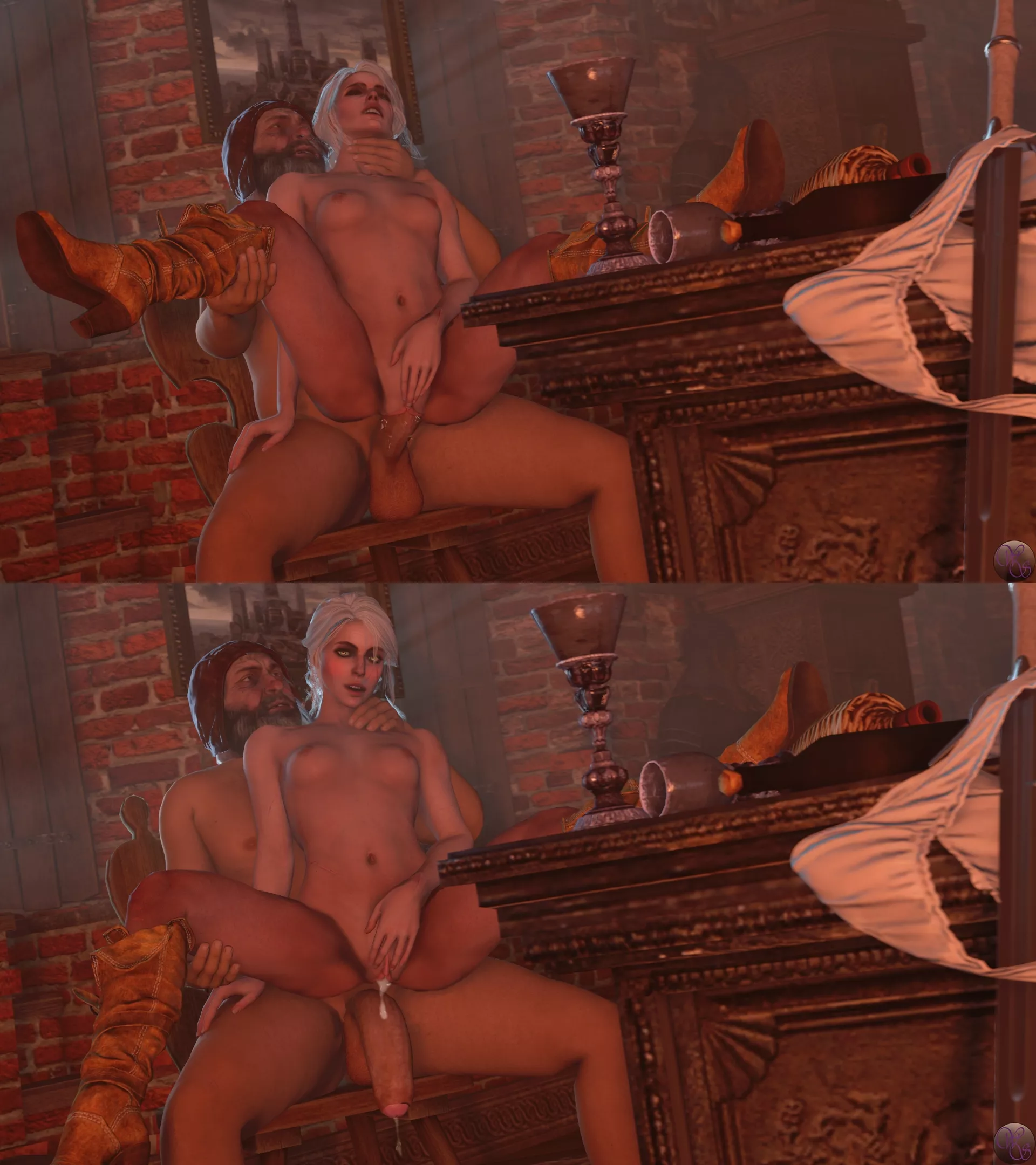 Ciri spread open and creampied (WeebSfm) [The Witcher]