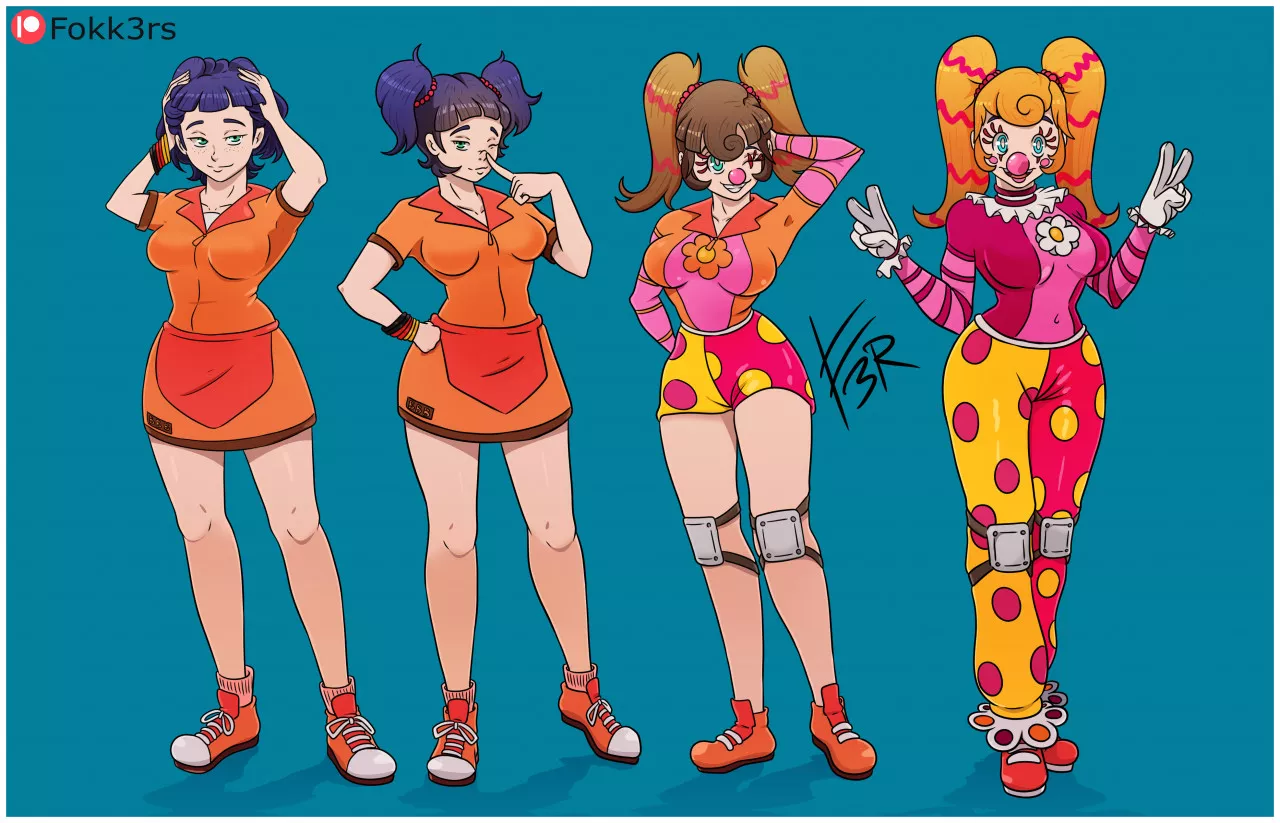 Clowngirl TF [F Human -> Average Poof TF Hater, Clownification] by ed-fokk3r/Fokk3rs