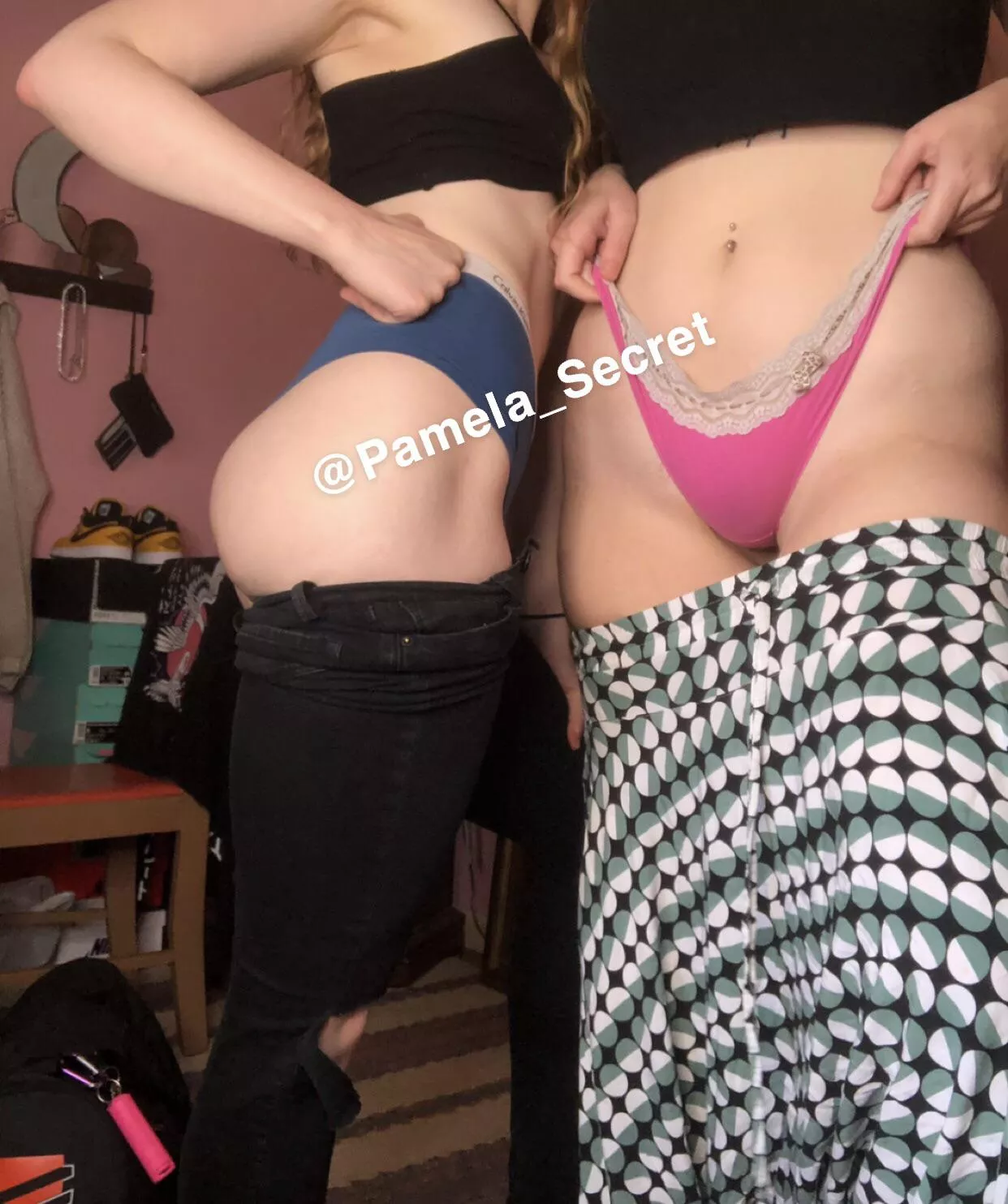 COMBO PANTY PACKS AVAILABLE!! [selling] dirty panties! New roomie has come to the dark side 😈 Custom order now! Kik me @Pamela_Secret [19] & [21]