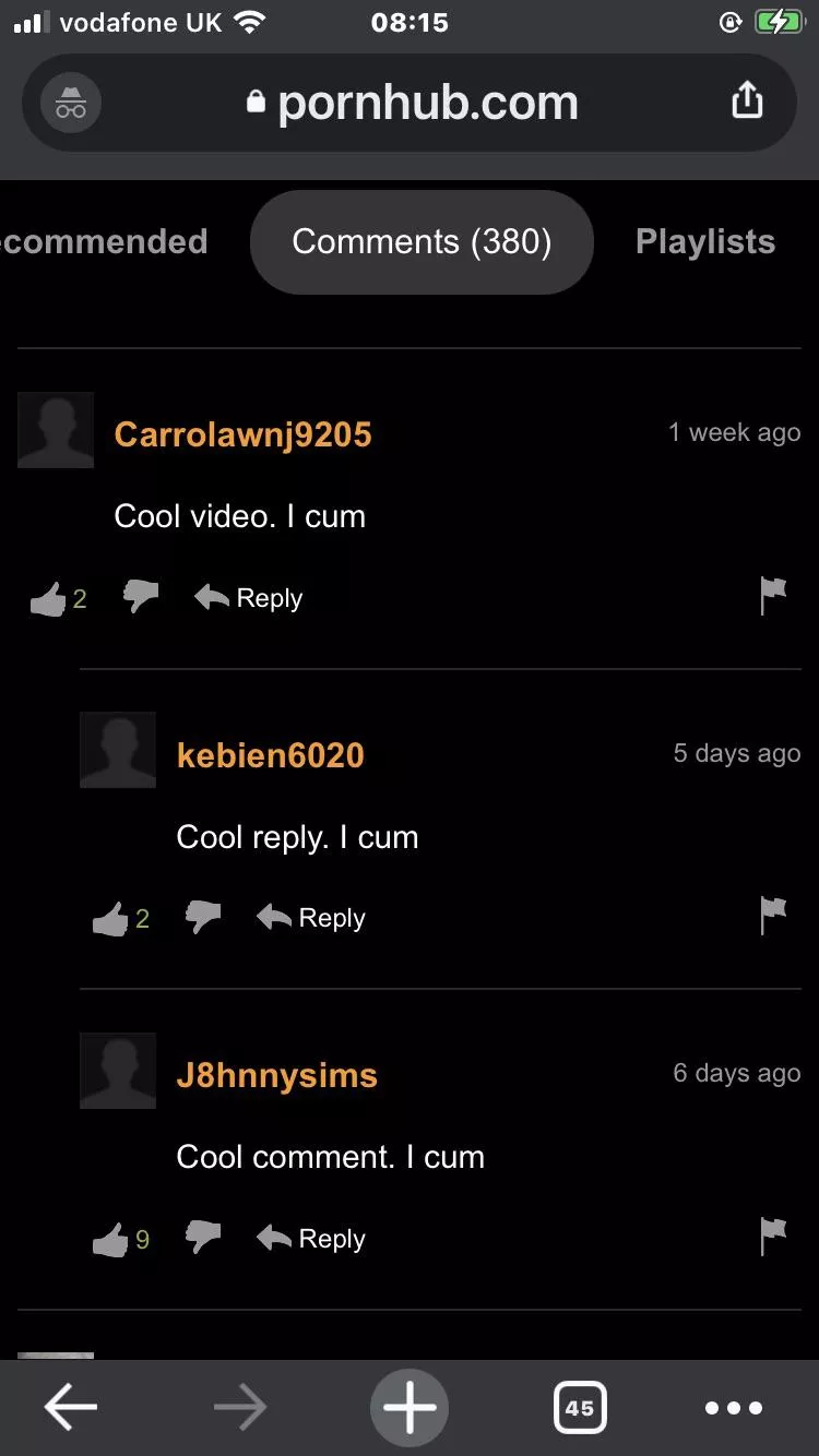 Cool comment ,I cum