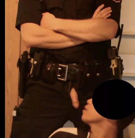 Copâ€™s cock worship for my bf