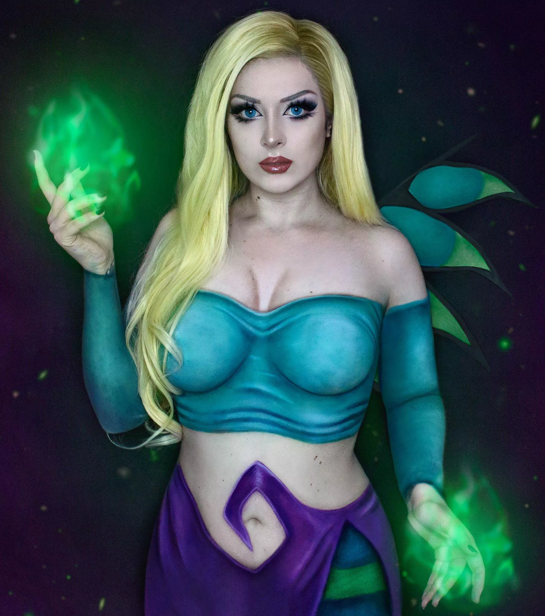 Cornelia Hale bodypaint cosplay from â€œW.I.T.C.H.â€ By me!