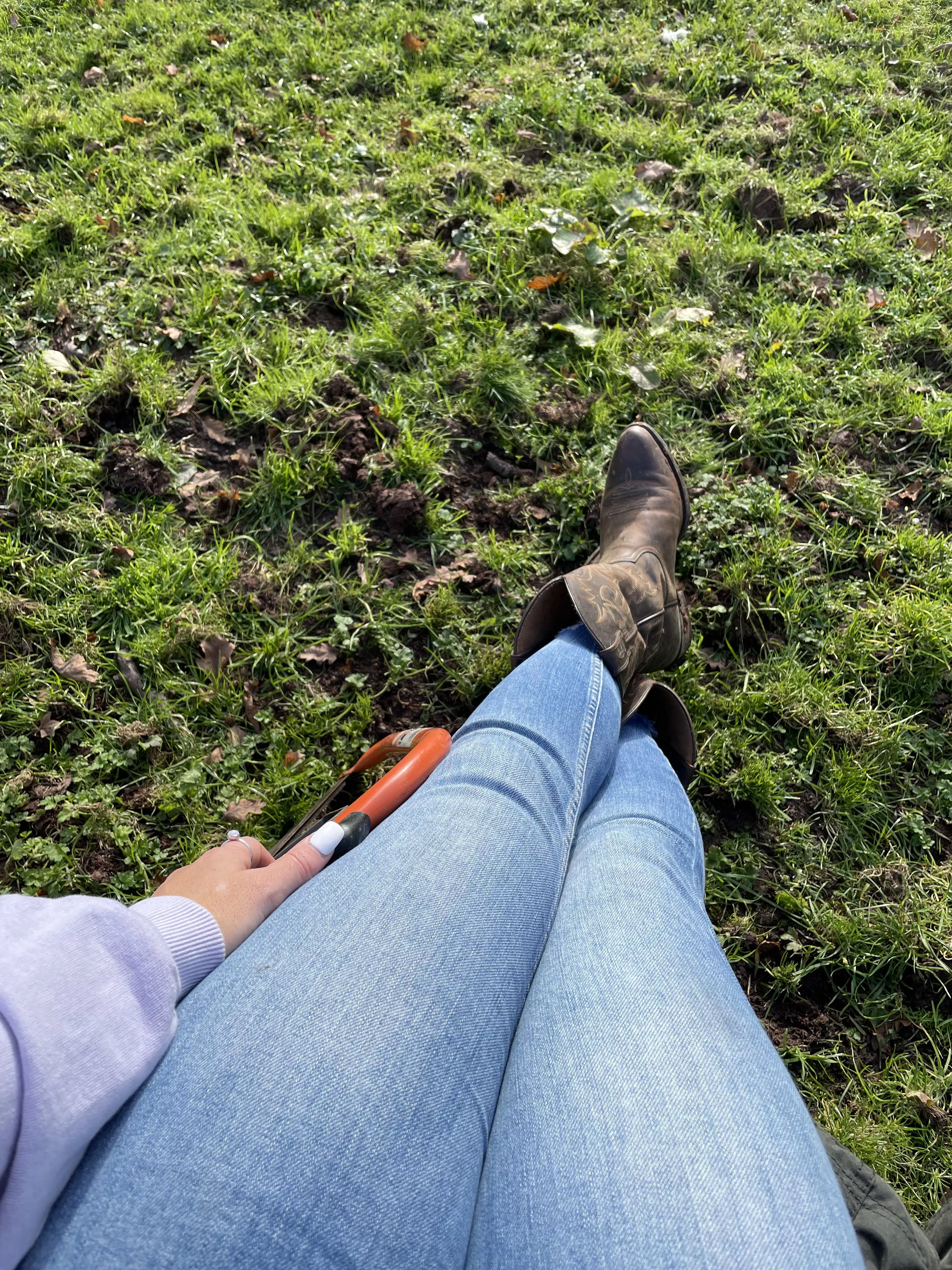 Country girl thighs in jeans