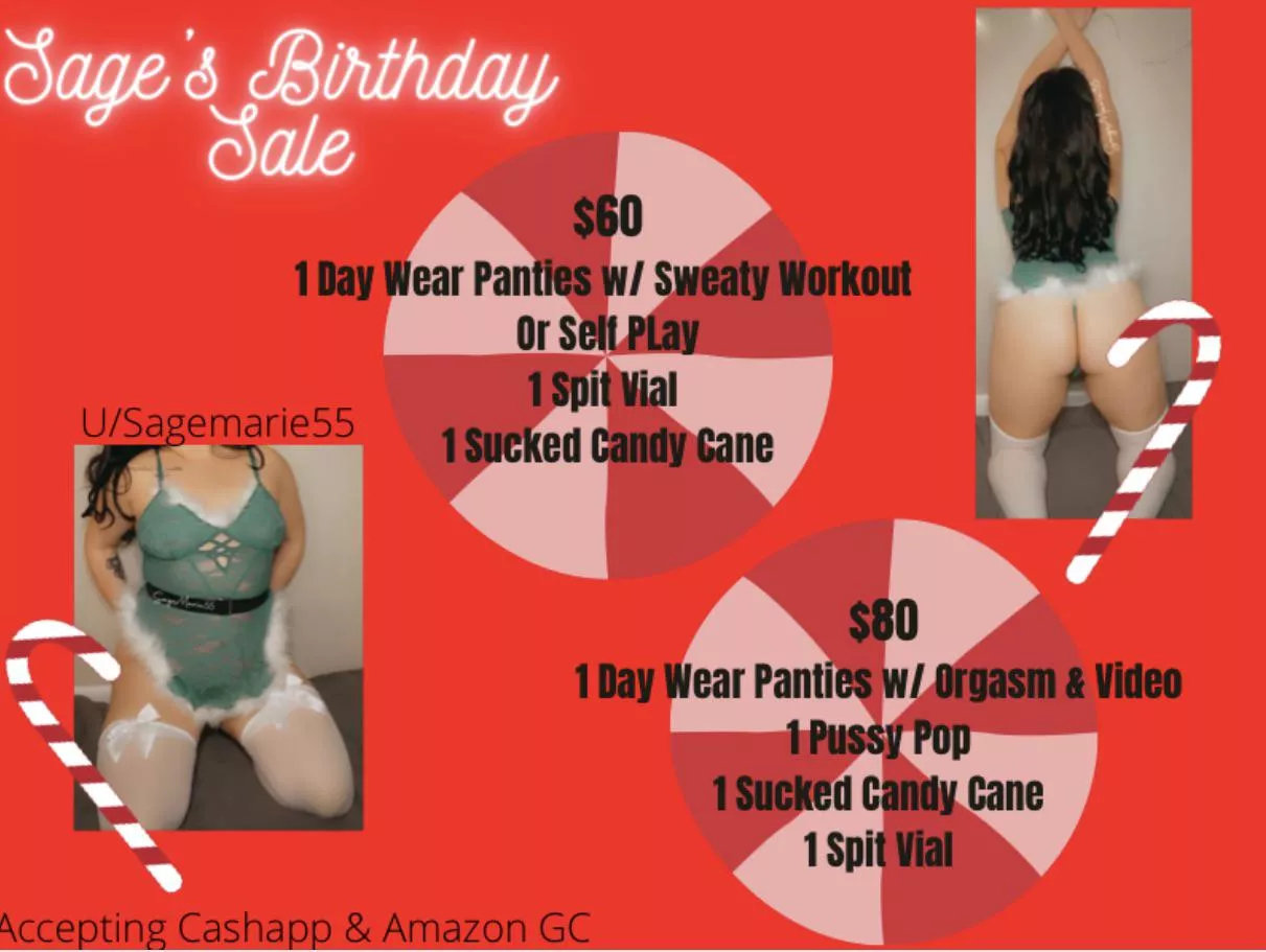 Cum Celebrate Sage for My Birthday Month 🎂 [Selling] Panties• Vials 🧪 • Half Off Gym Sets• Pops & More 💦 [kik] Sagemarie55