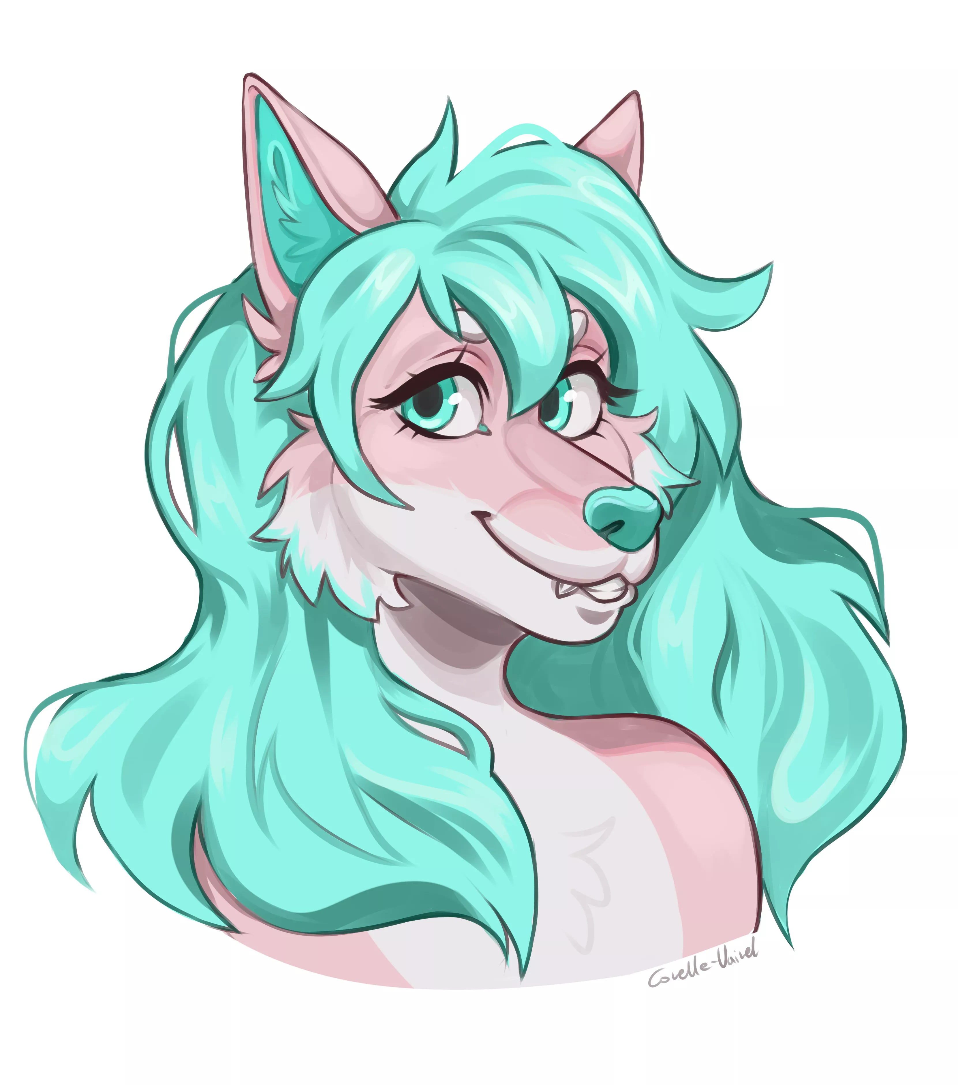 Cute fluffy girl :3 (art by me)