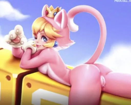 Cute kitty peach