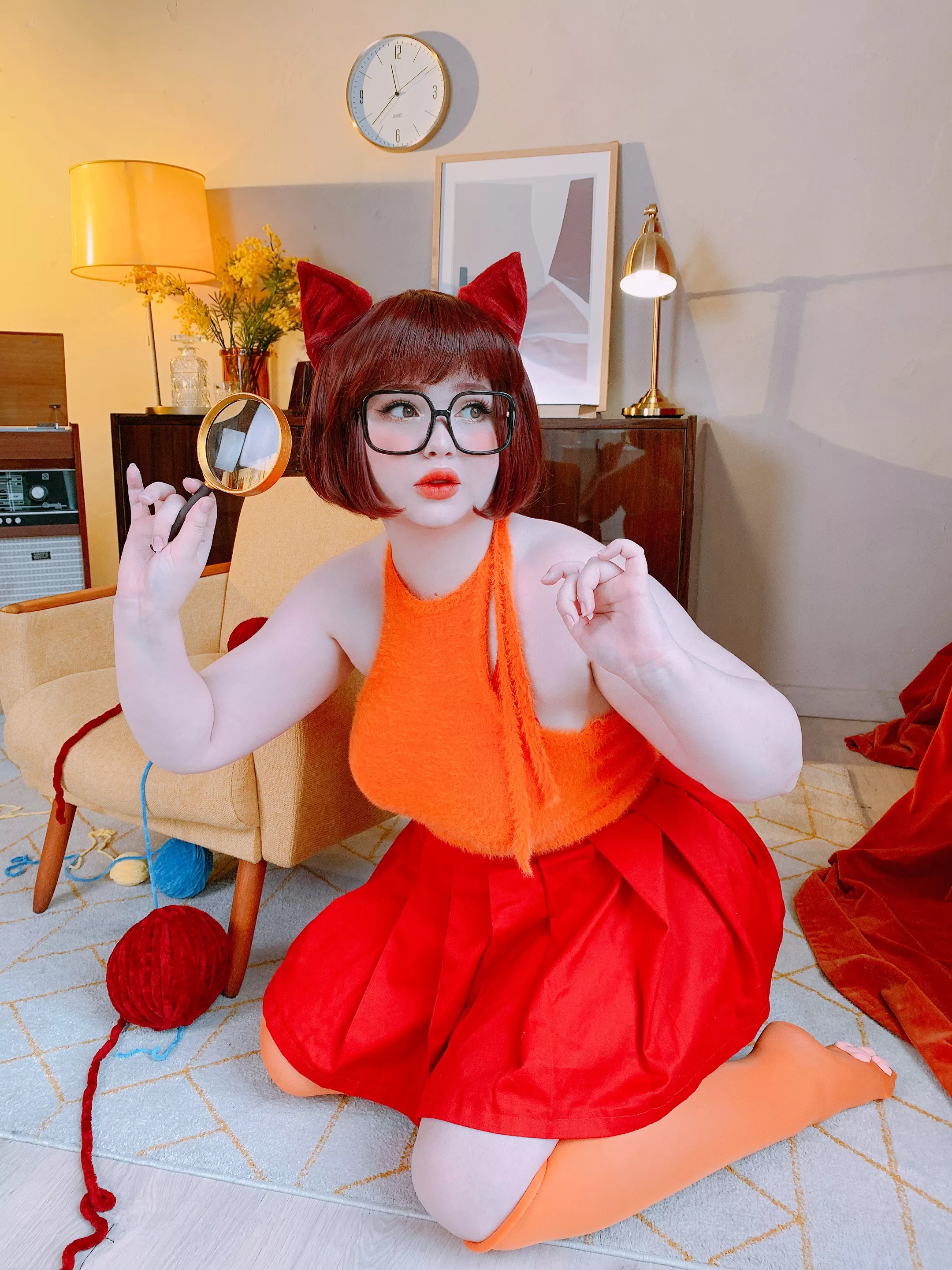 Cute Kitty Velma is out searching for all the clues! Cosplay by VenusBlessing [self]