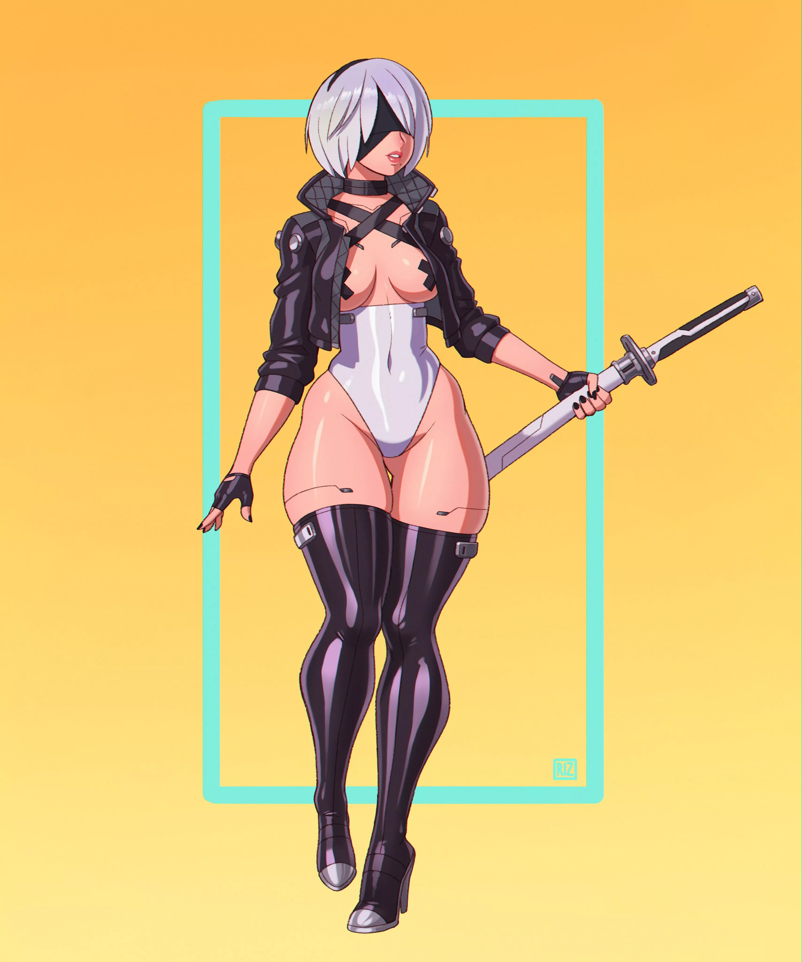 Cyberpunk 2B (Riz) [Nier/ Cyberpunk 2077]