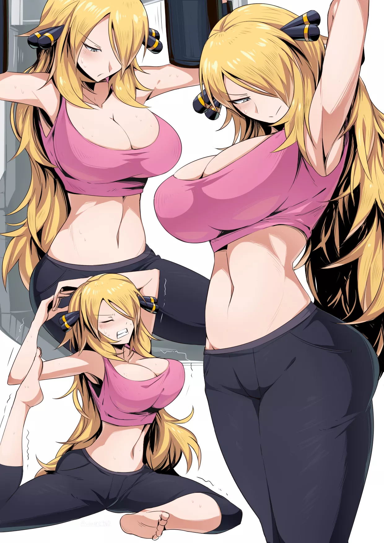 Cynthia working out (Pokémon) [しむれ]