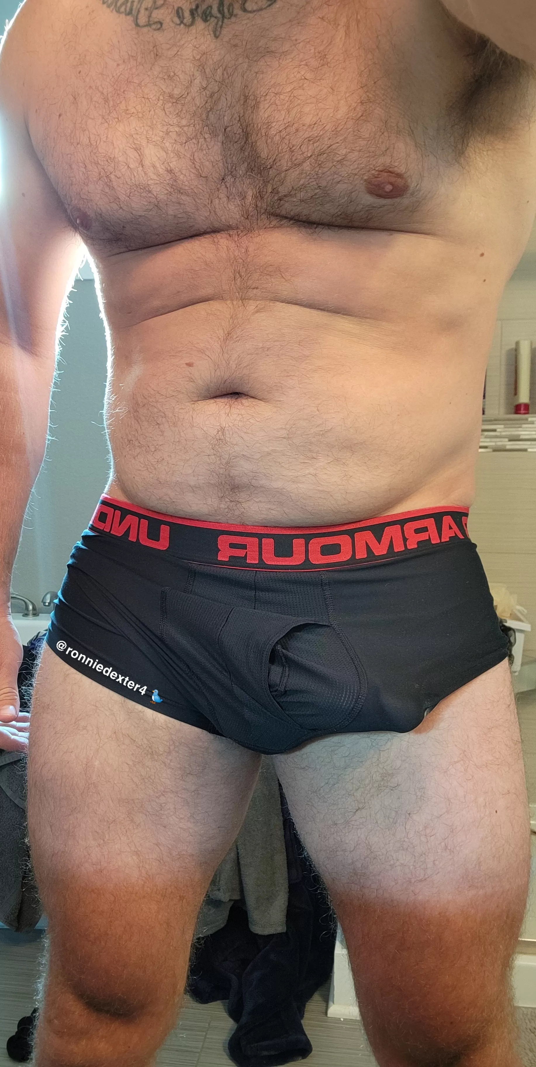 Dad's boxer bulge.