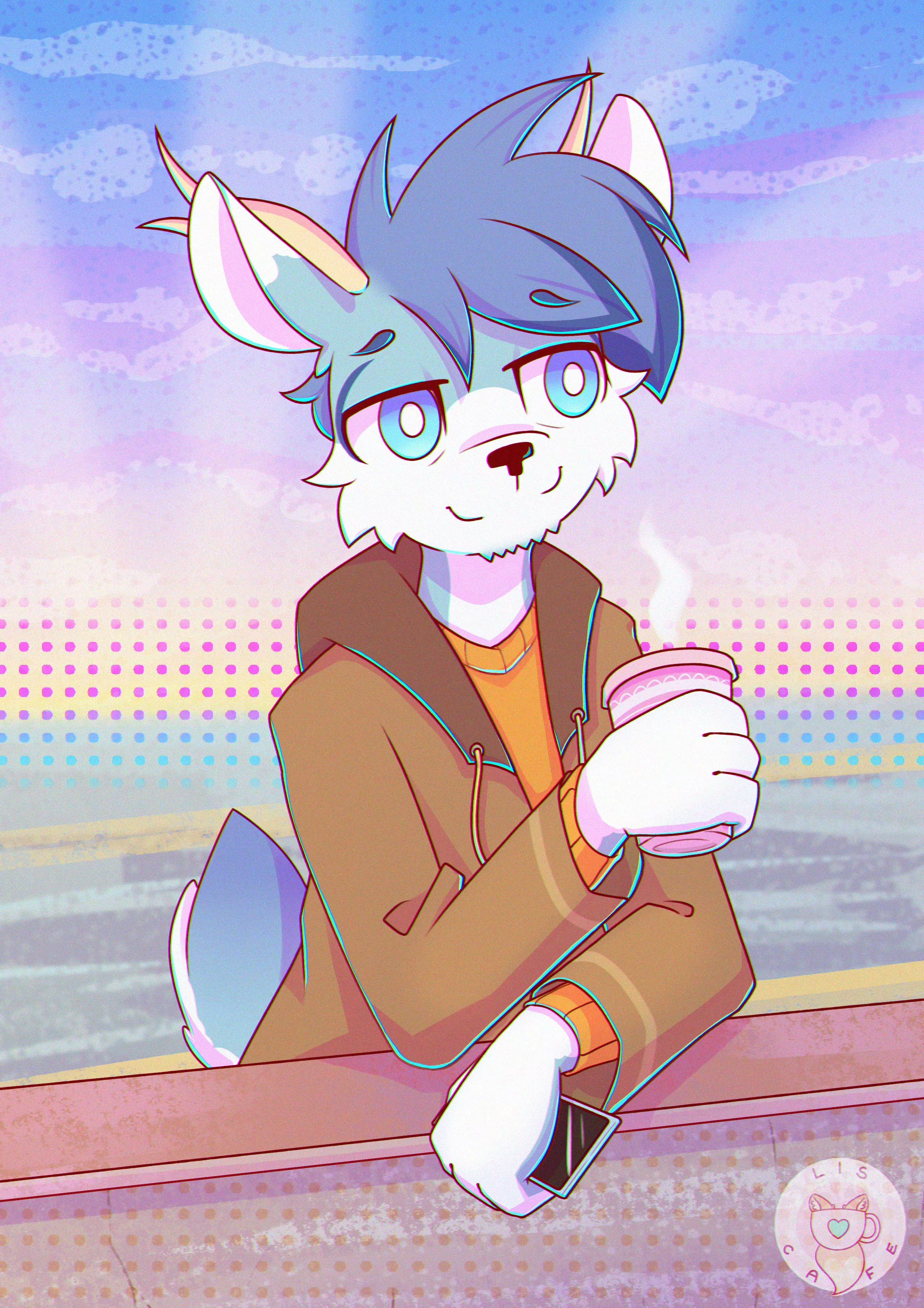 Daily furry drawing ; Day 2 - Morning (Twitter: @LisCaffe)