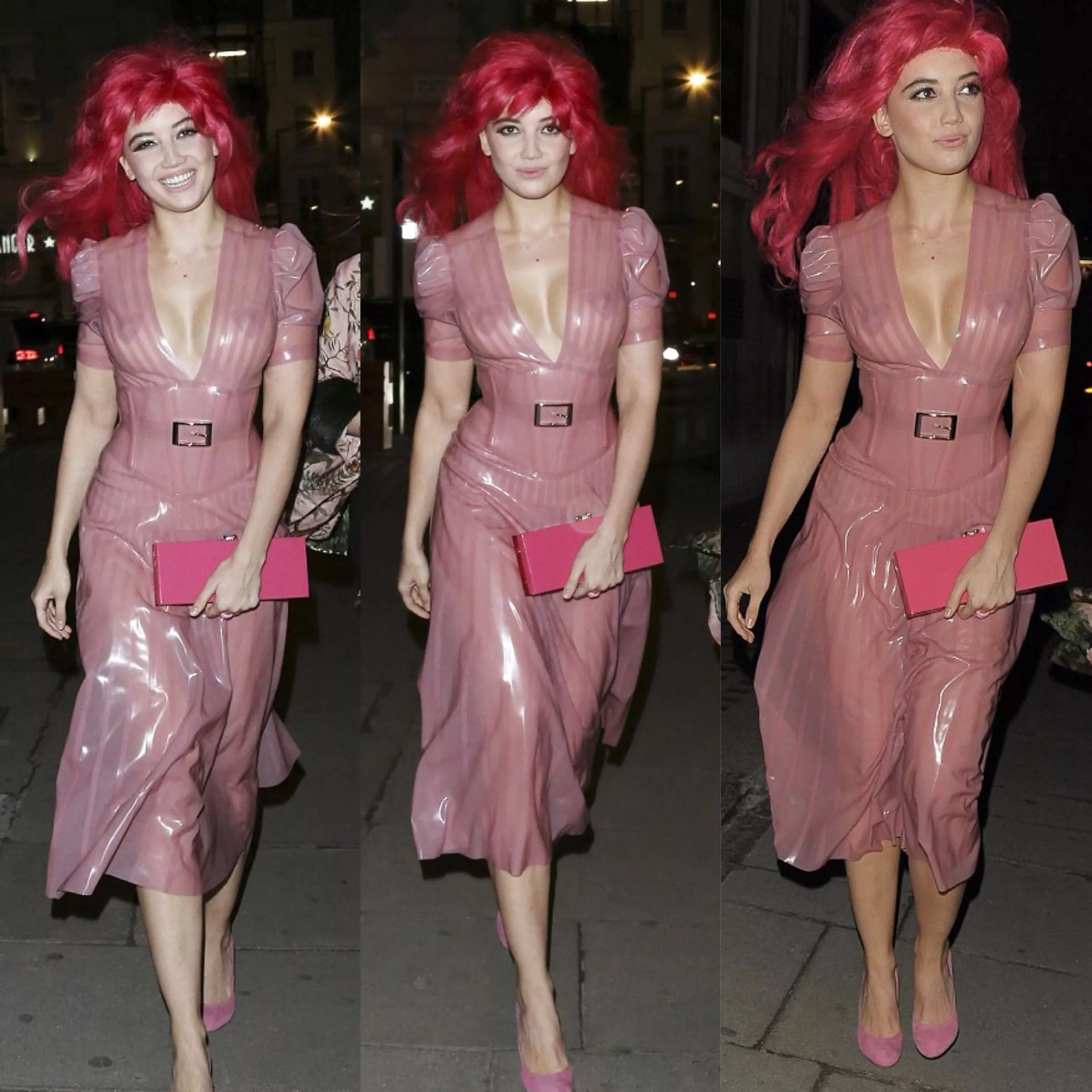 Daisy Lowe's Latex Birthday Dress