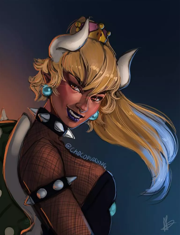 Darkskin AND blonde Bowsette 🥺 (Sauce: me, ch0copudding)