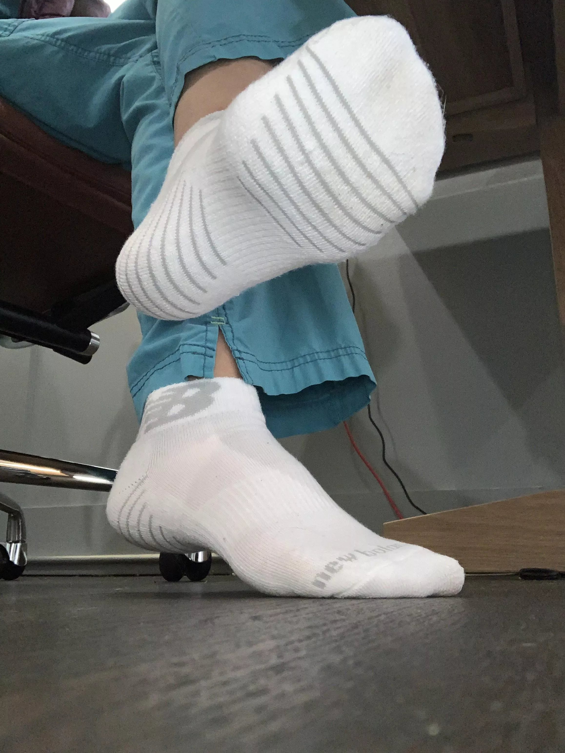 Day one of wearing these socks, how long would you like to see me go [F]or? ðŸ˜‰