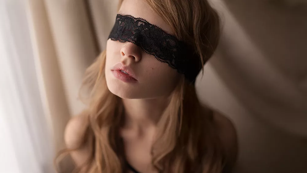 Delicate blindfold.