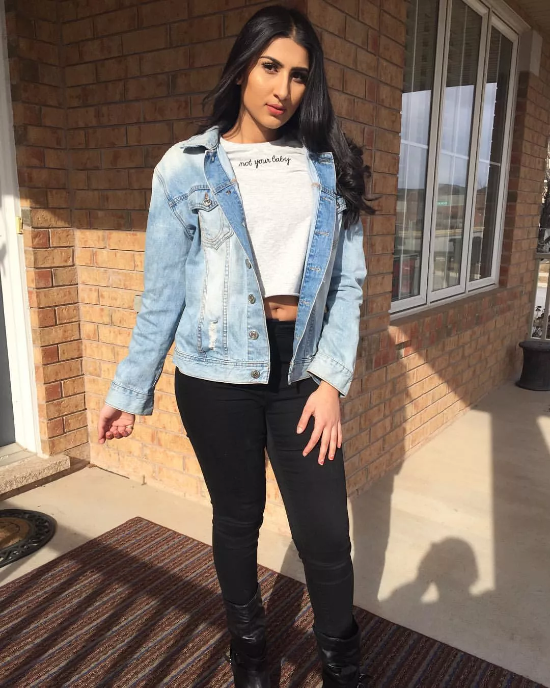 Desi Canadian Beauty in Black Jeans