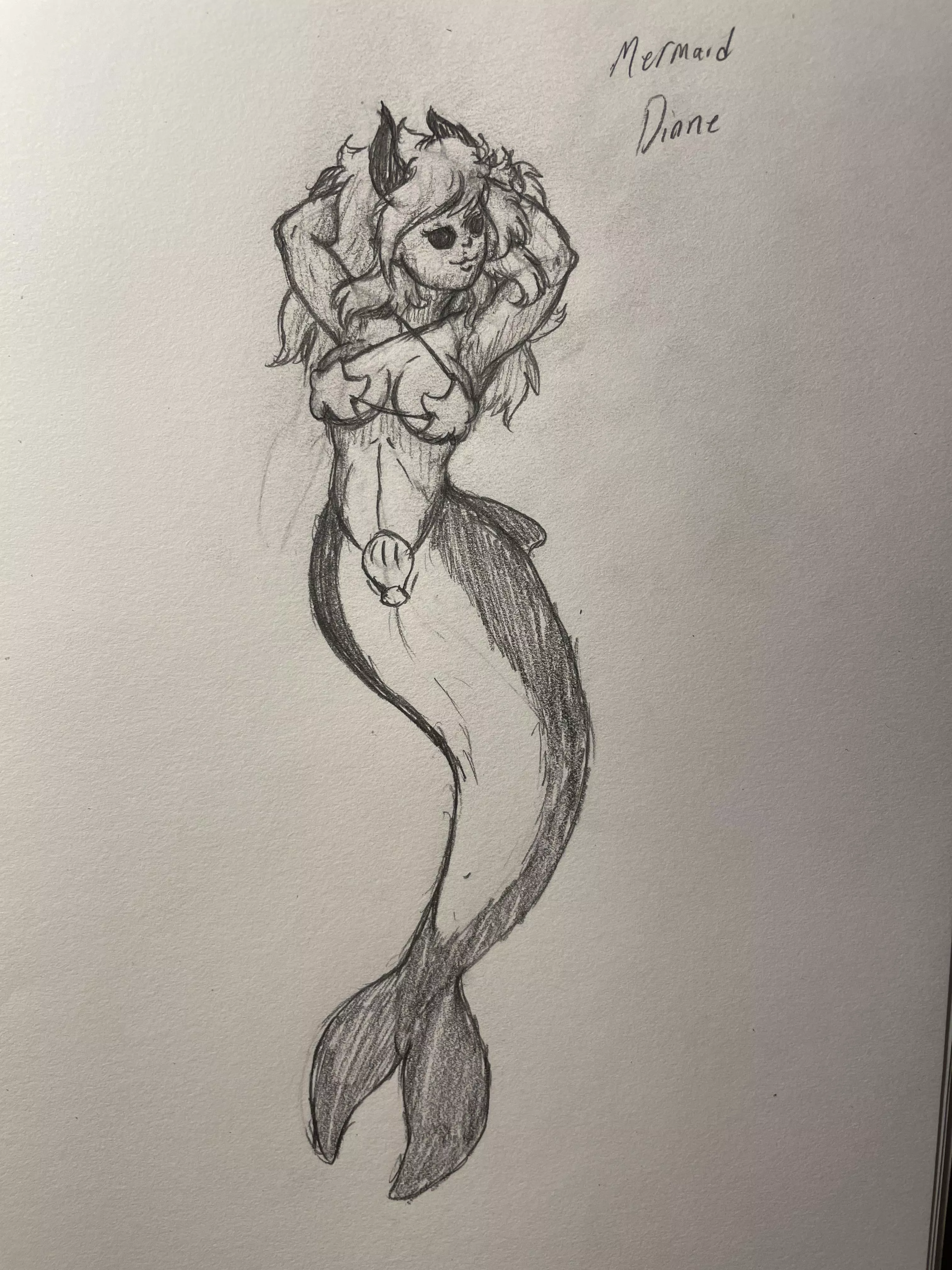 Dione became a mermaid. OC