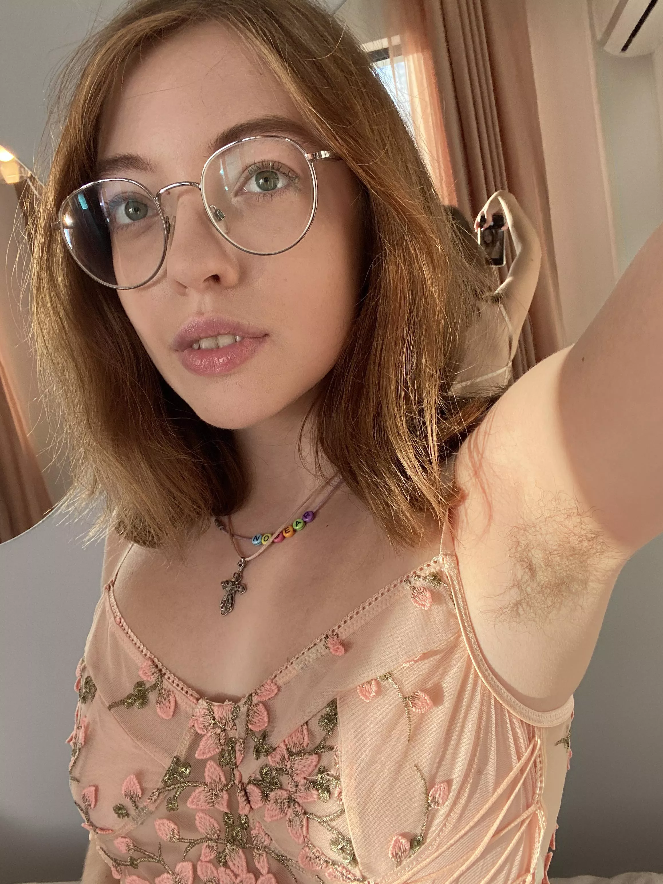 do you like girls with glasses and hairy armpits like me?