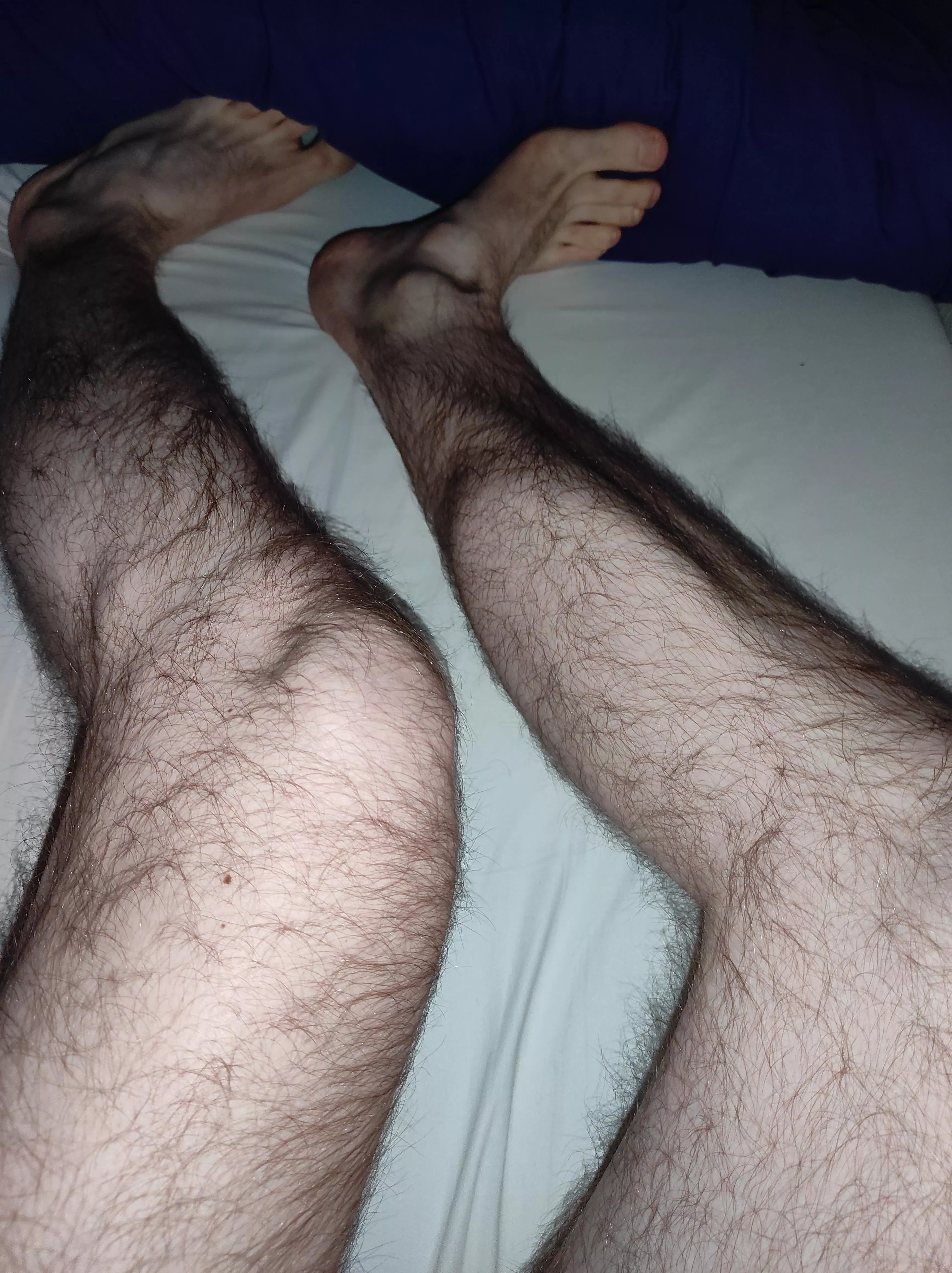 Do you like it when I flex my hairy calves?