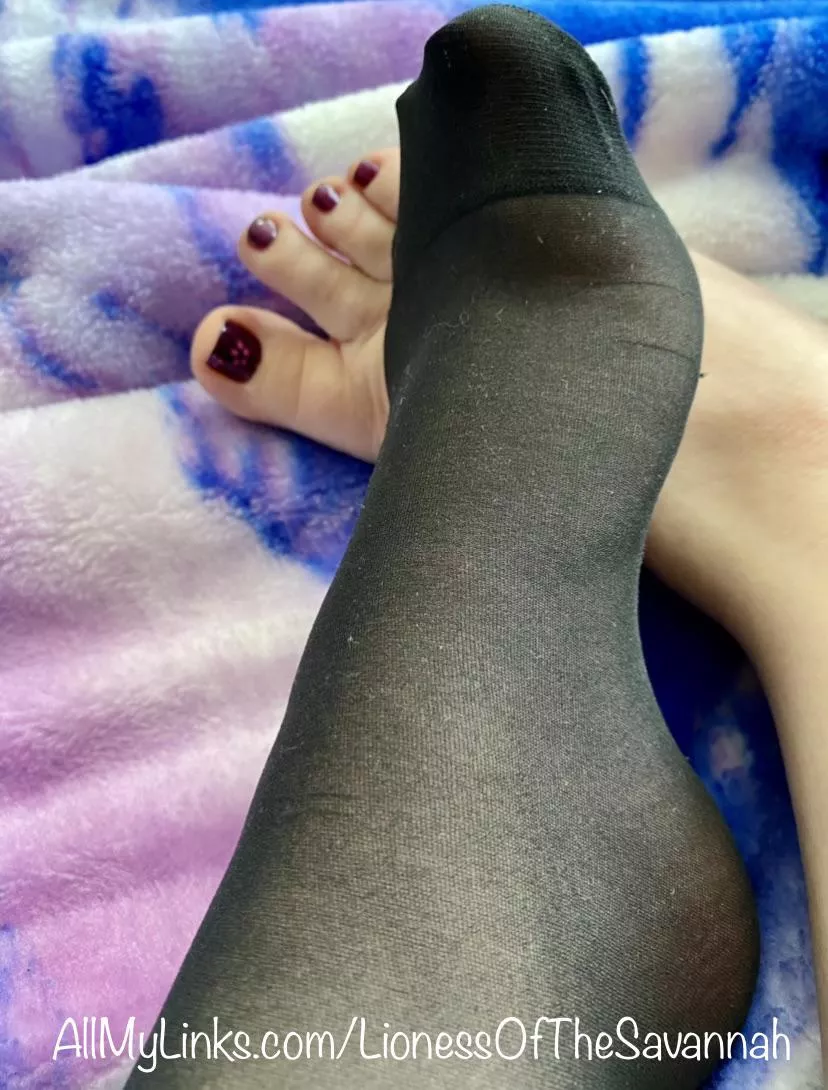 Do you like my Nylon socks or my Fresh Pedi?! ðŸ˜‹ Maybe both? ðŸ˜œ