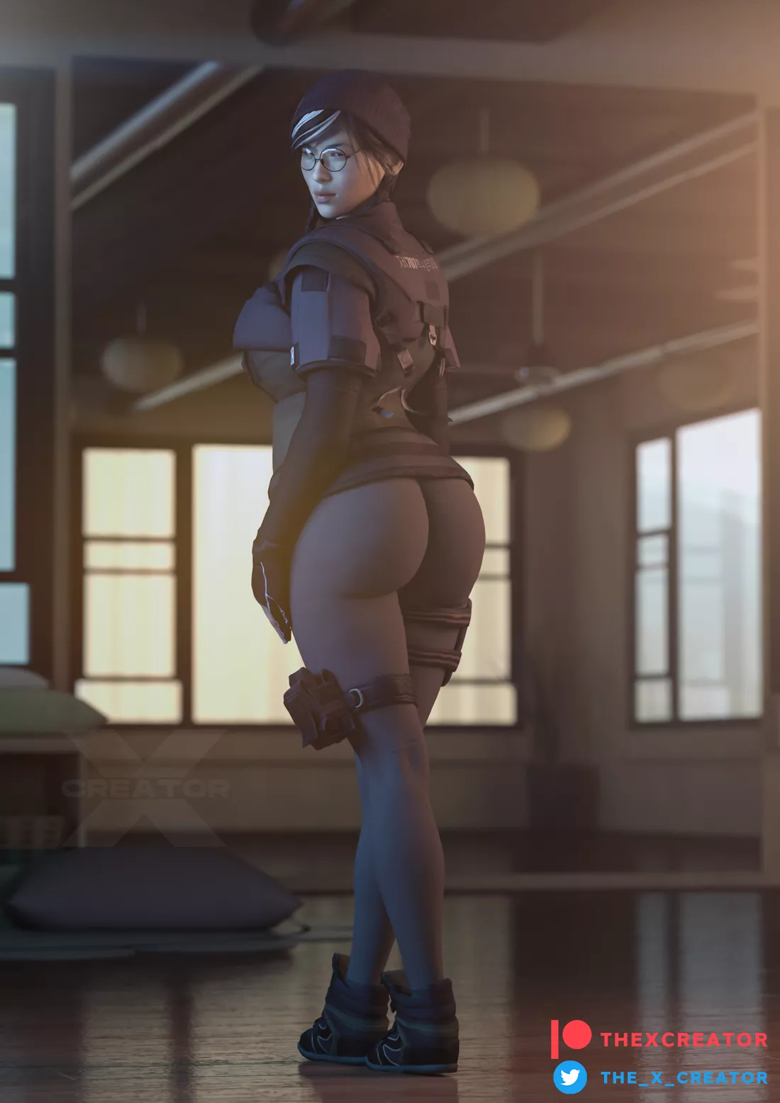 Dokkaebi showing off her booty (theXCreator) [Rainbow Six Siege]