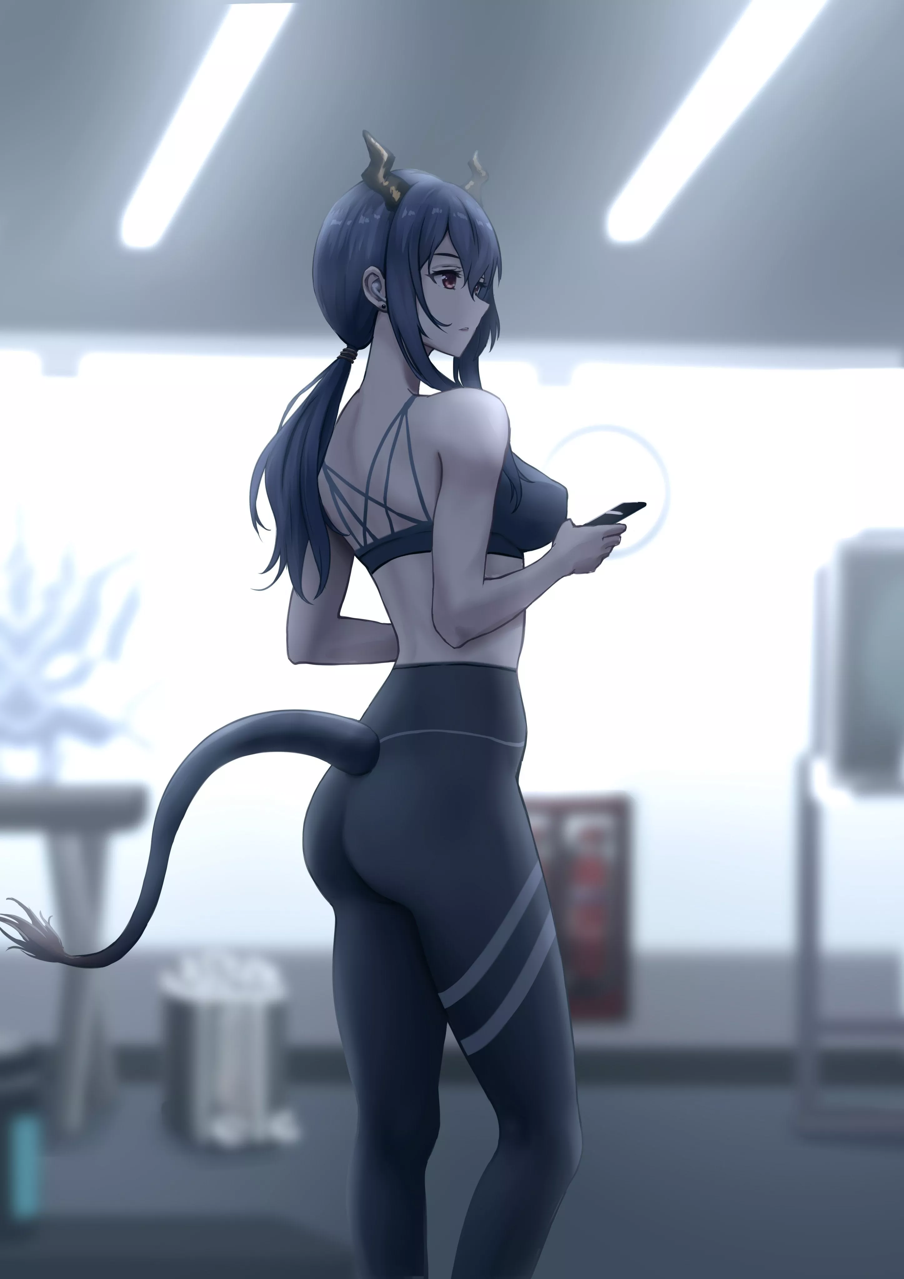 Dragon Girl ready to get her workout in for the day (yukaiming)