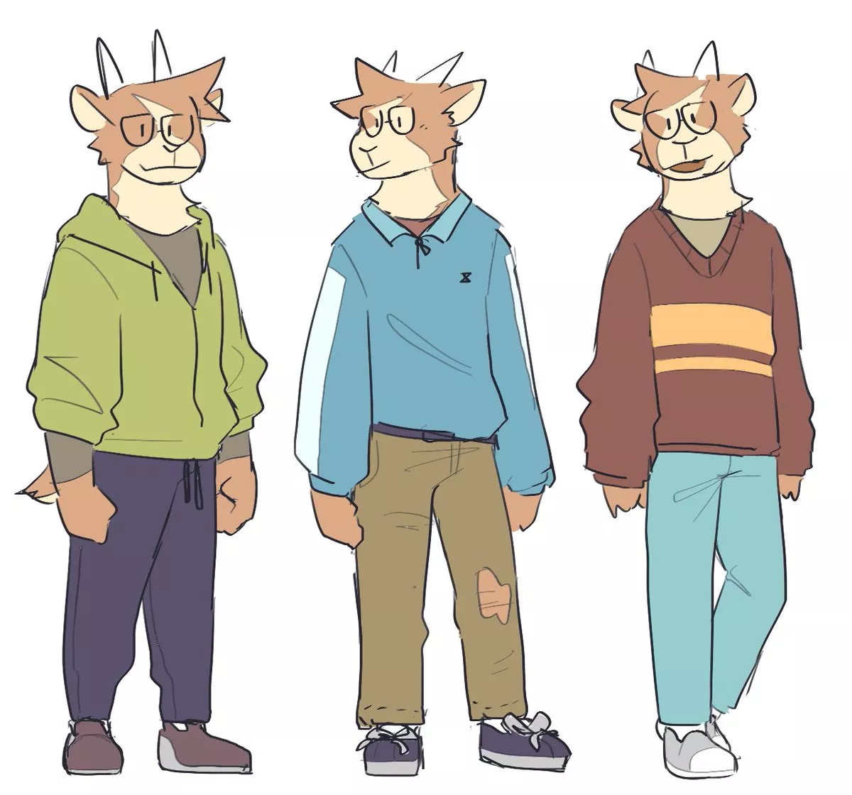 Eddie Outfits! (@dogiancafe in Twitter!)