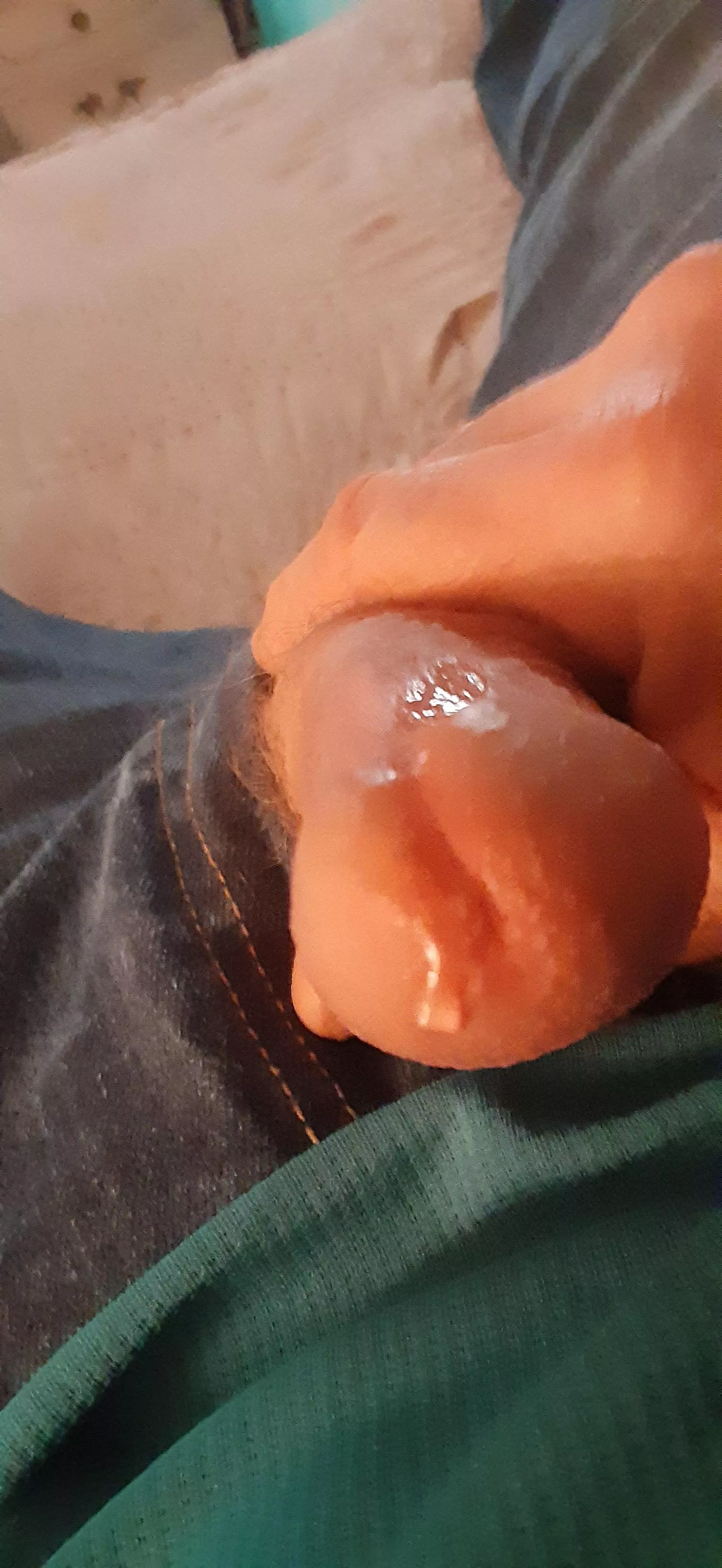 Edging begins and the precum starts.