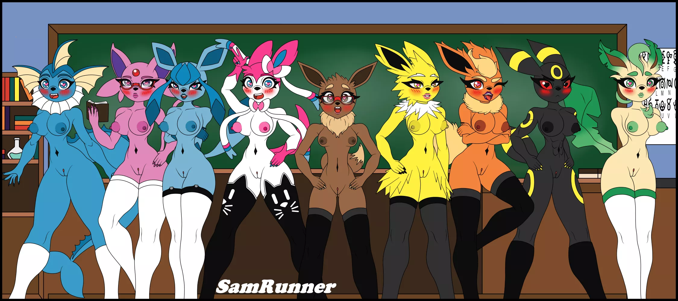 Eeveelutions at school (samrunner)