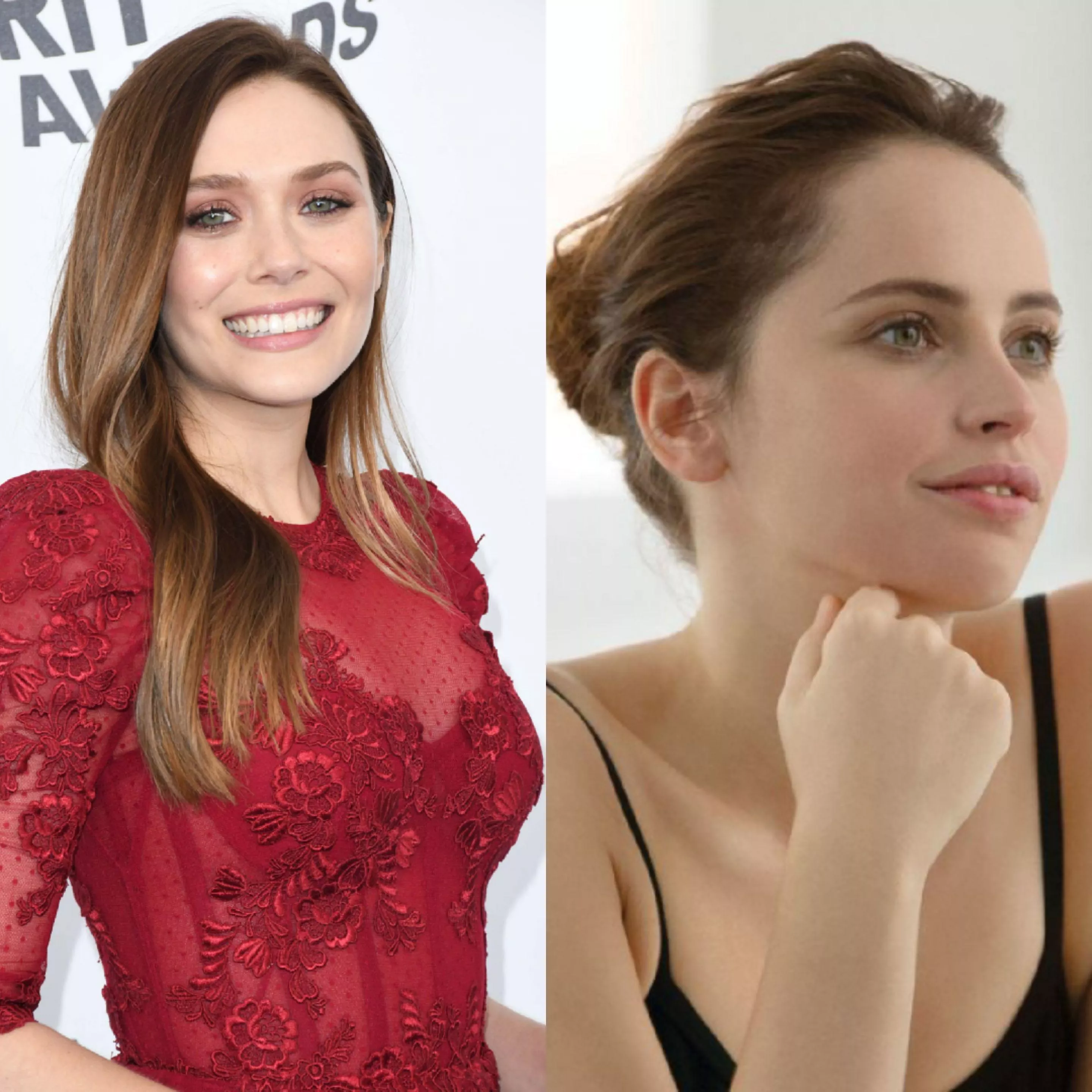 Elizabeth Olsen and Felicity Jones are a pair of queens that I'd give anything to fuck.