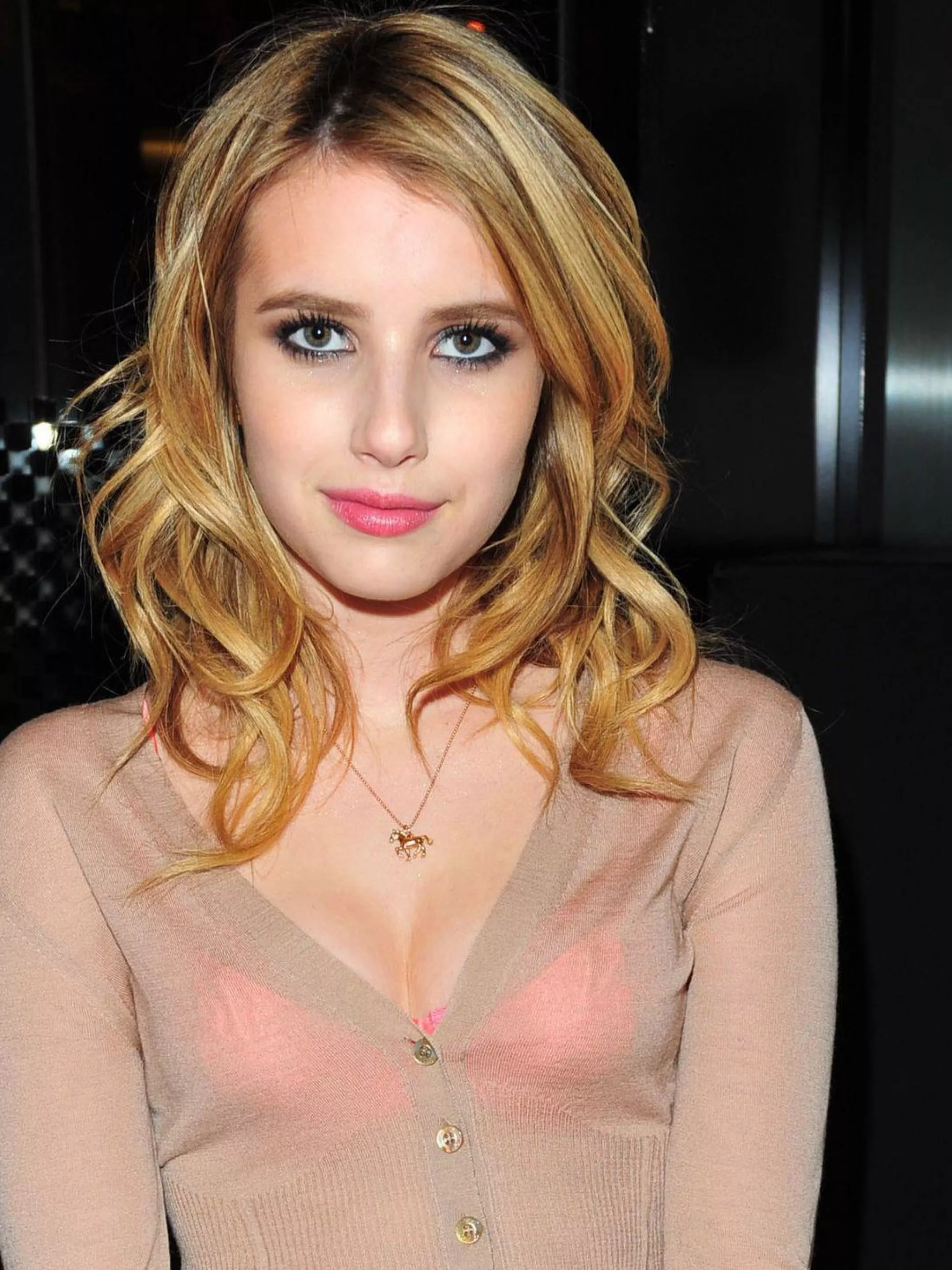 Emma Roberts knows how to make a person stare