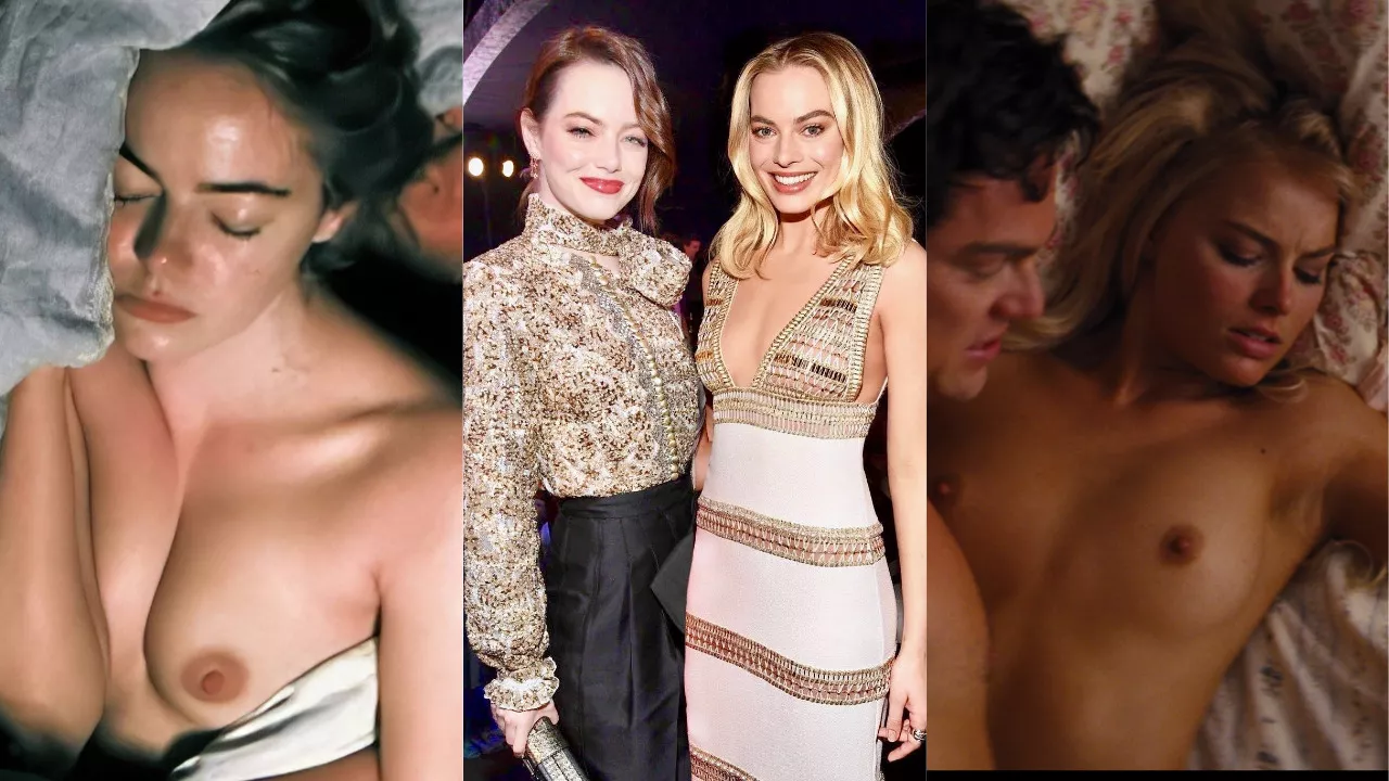 Emma Stone and Margot Robbie in the sheets