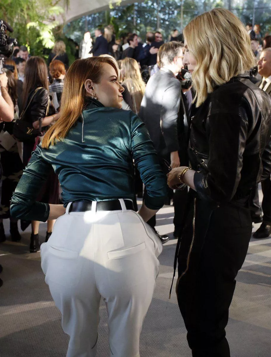 Emma Stoneâ€™s ass is so perfect. I always get rock hard thinking about those thick cheeks bouncing up and down on my lap.