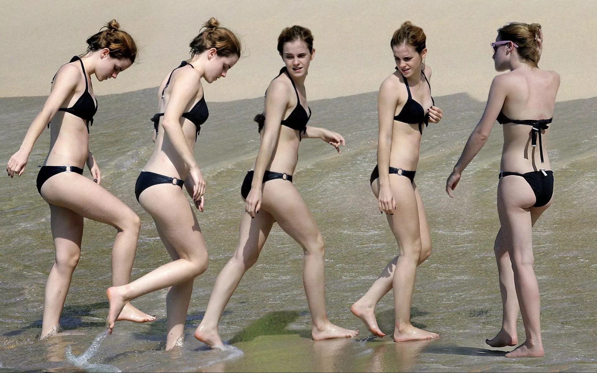 Emma watson looking sexy on the beach