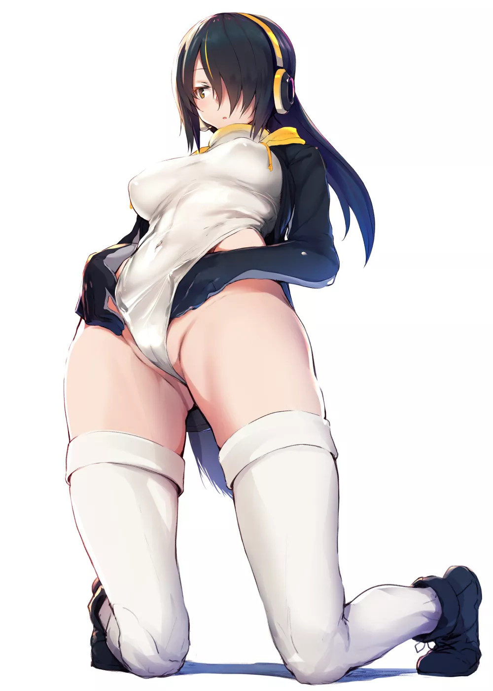 Emperor Penguin Adjusting Leotard (Sabaku No Tanuki) [Kemono Friends]