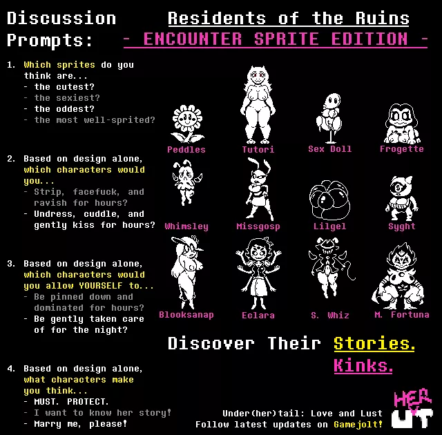 Encounter sprites for the Ruins monsters! [Under(her)tail Fangame Update]