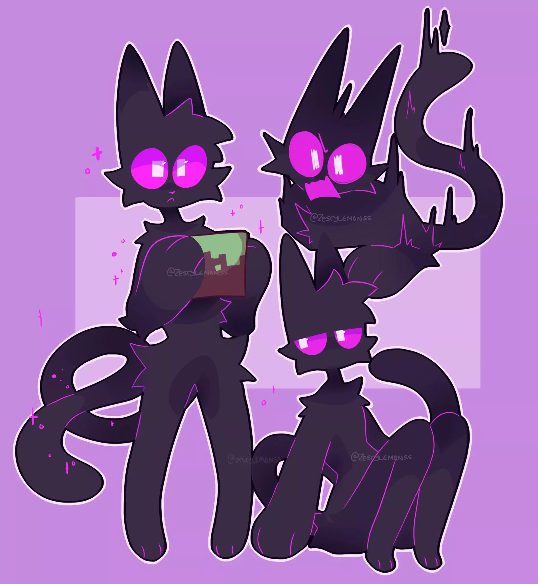 endercat [ art by me - @zestylemonss on twitter ]