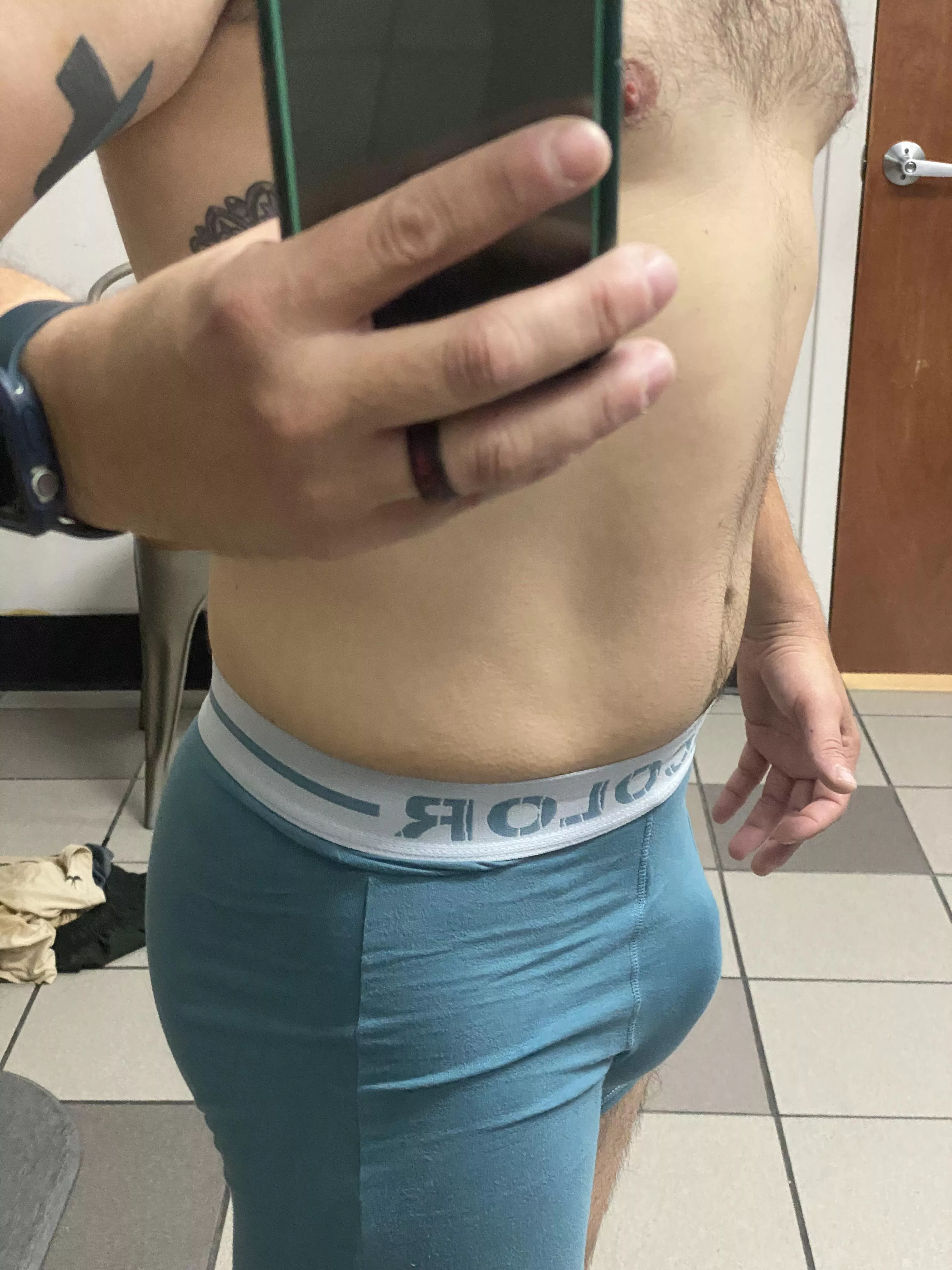 Enjoy the bulge and my dad bod