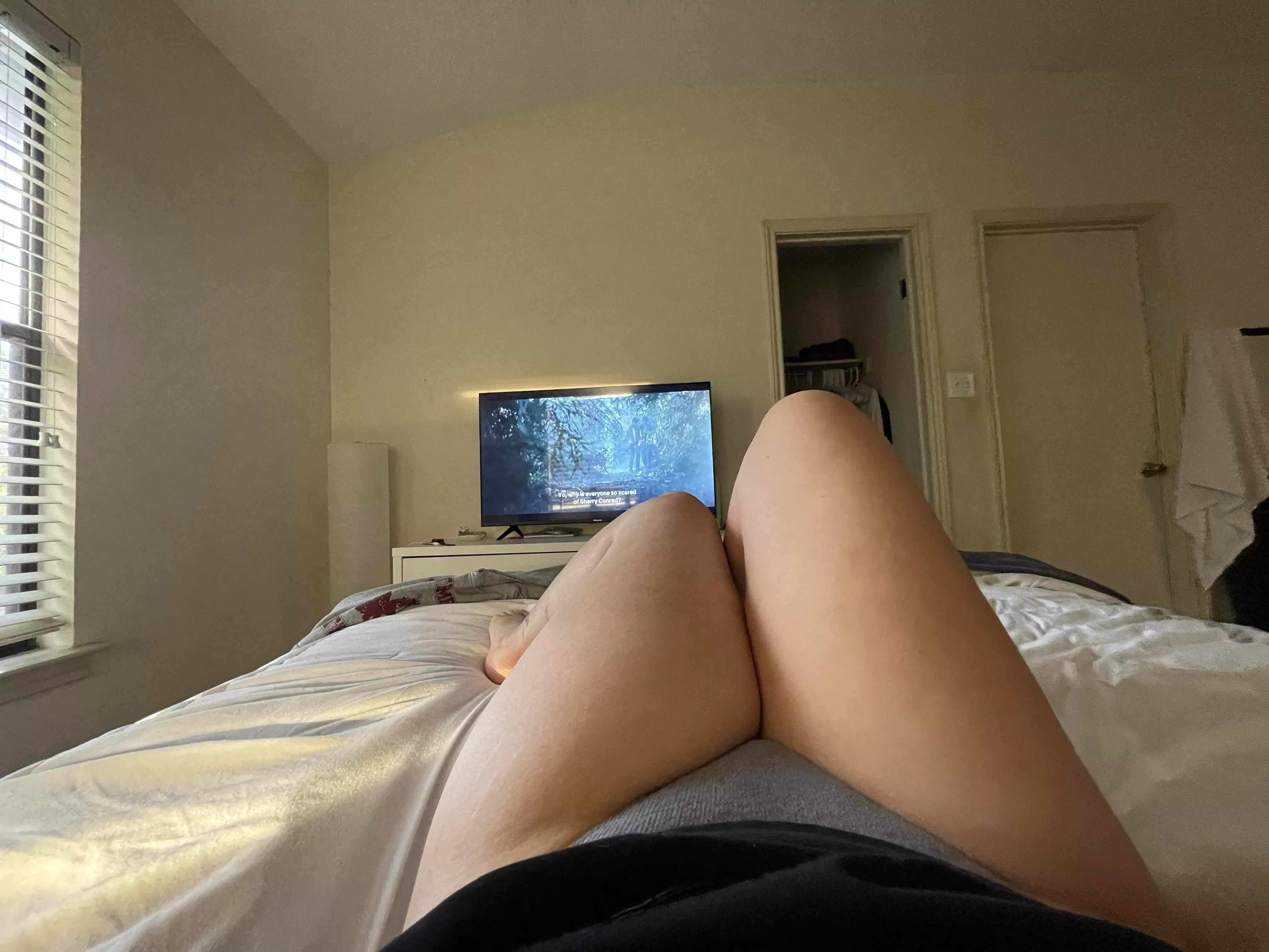 Enjoying Netflix and the view 😜